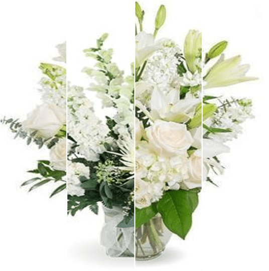 Designers Choice whites - Assorted Flowers Designers Choice creation according to the occasion selected.