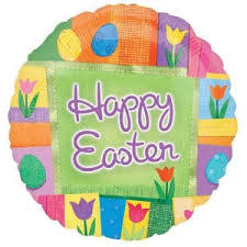 Happy Easter Mylar Balloon - For that finishing touch...add a colorful Easter Mylar Balloon.   ***Balloon Style May Vary. 