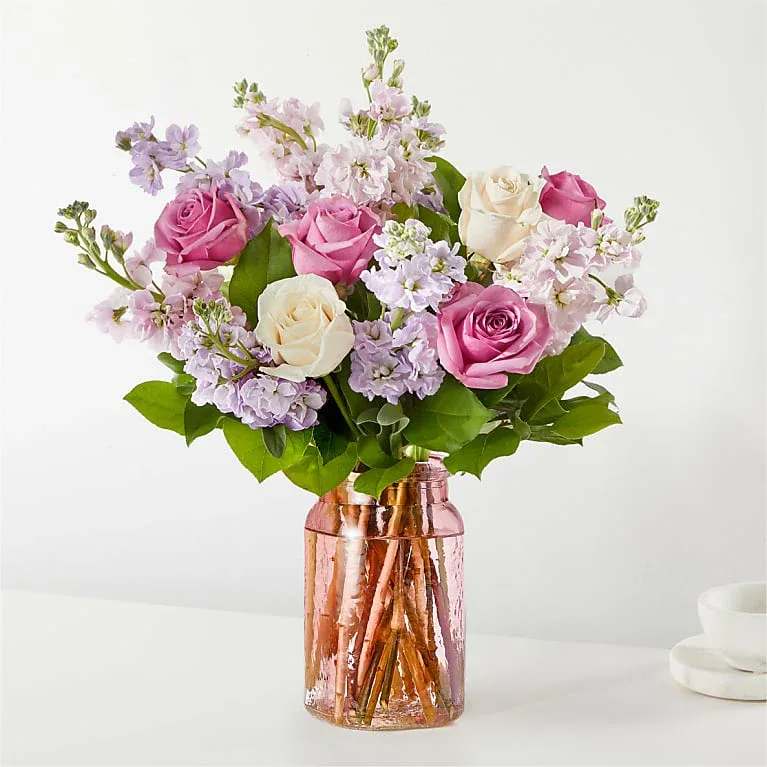 springtime spritz - Lush stock and roses come together to form the perfect Springtime Spritz, bringing a splash of color to your day.