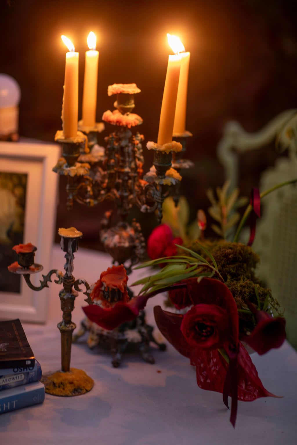 Fleur Lumière mini - Ties into our Fleur Lumière collection, all of the minis, and midis to go along with the unique centerpieces. This series is all about mood and drama