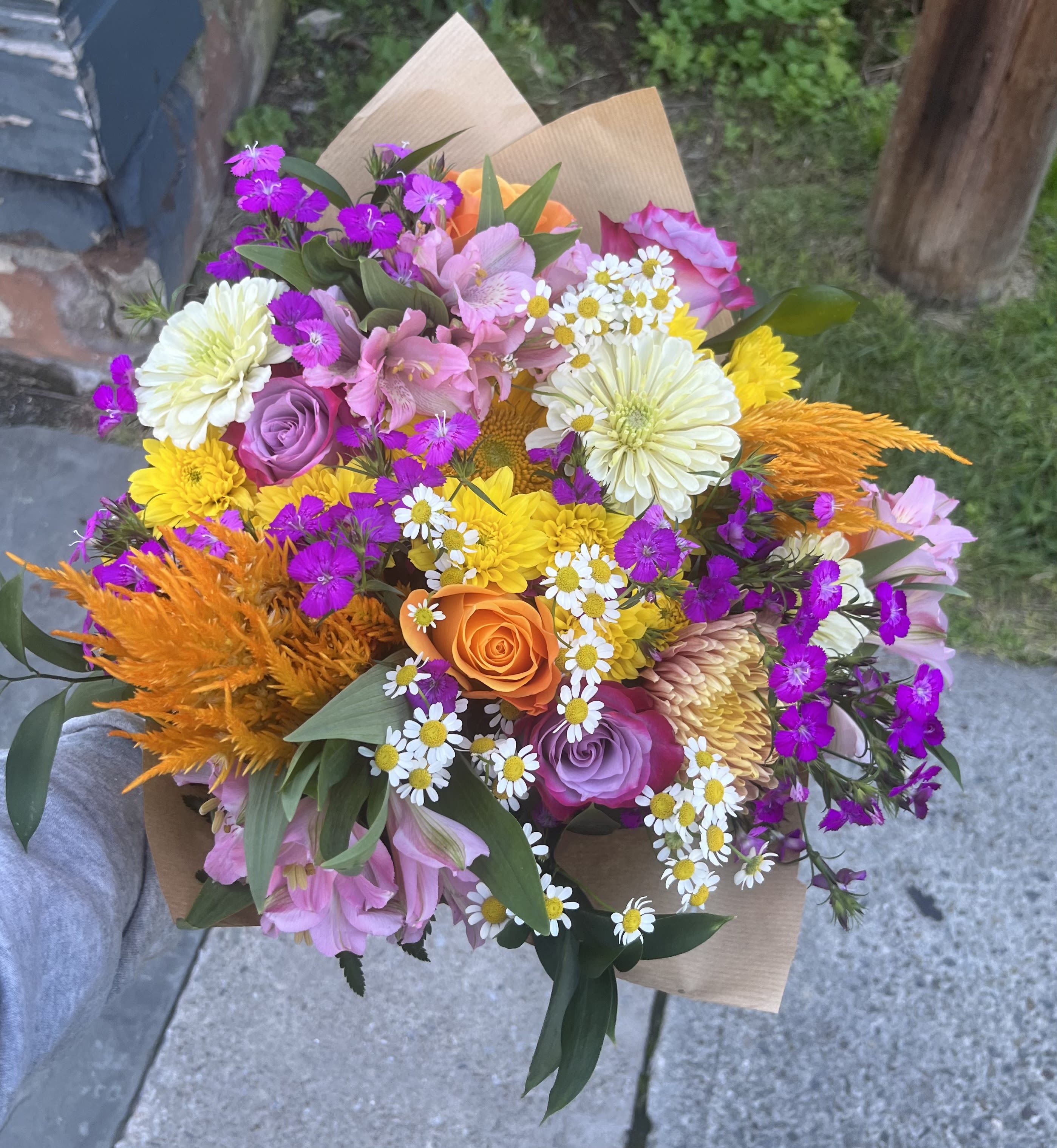 Wrapped Bouquet of The Day - A beautiful hand wrapped bouquet, with the freshest flowers of the day. 