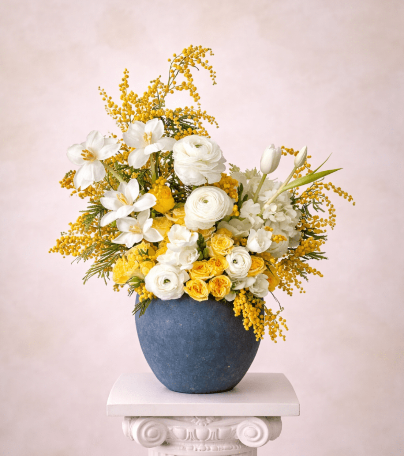 Lemon lover  - Brighten any space with our Elegant Flower Vase Arrangement! Bursting with vibrant blooms, this stunning display features seasonal favorites artfully arranged with lush greenery for a striking effect.  Perfect for any occasion, it makes a thoughtful gift or a lovely addition to your home decor. Elevate your surroundings with this captivating vase arrangement that brings joy and sophistication to every room.  Order yours today and let the beauty of flowers inspire you!