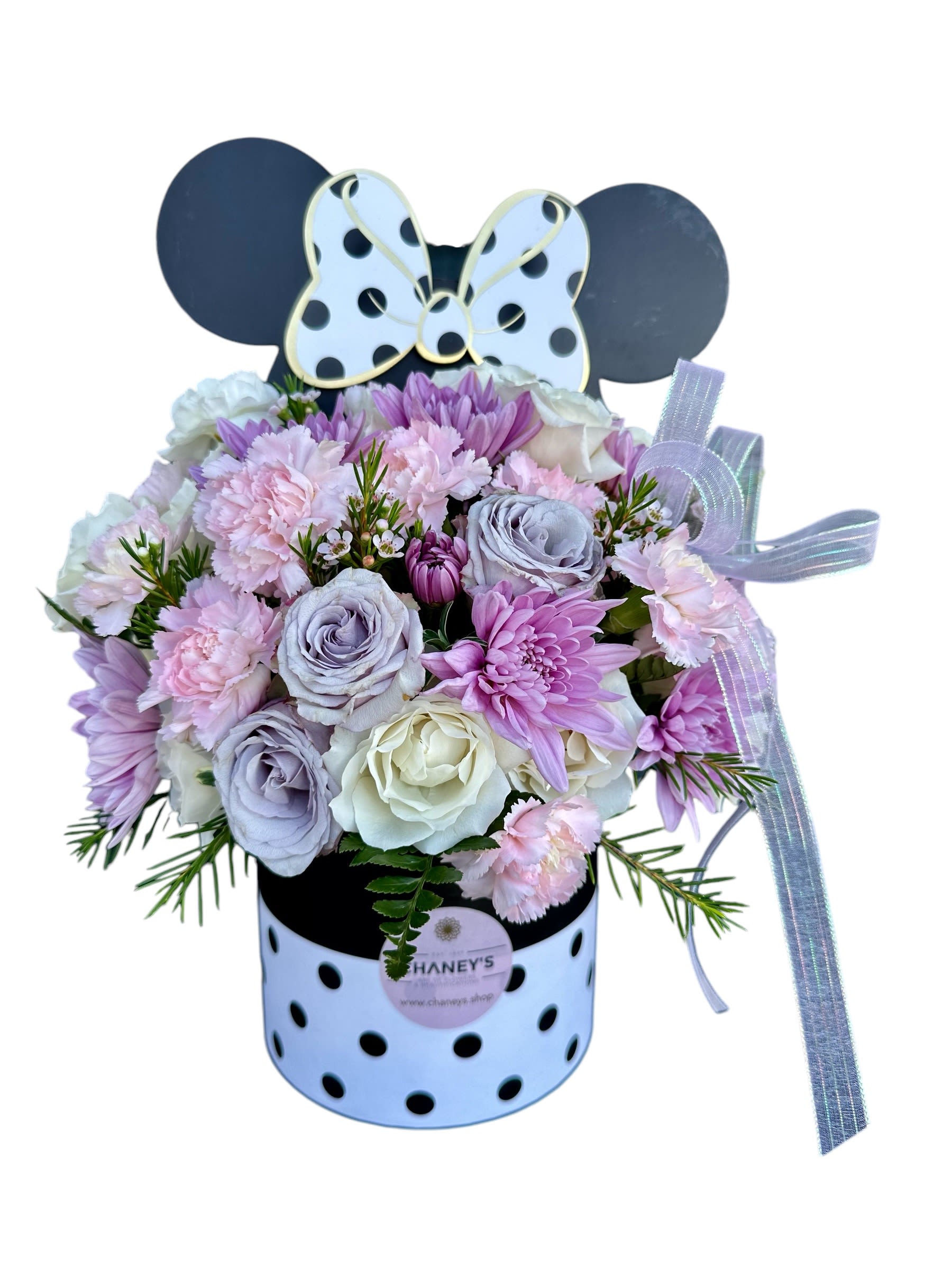 Chaney´s Floral Minnie Box - Looking for a floral surprise for you girl, daughter, mother, grandmother or even a bridal shower? This floral box is a great choice!