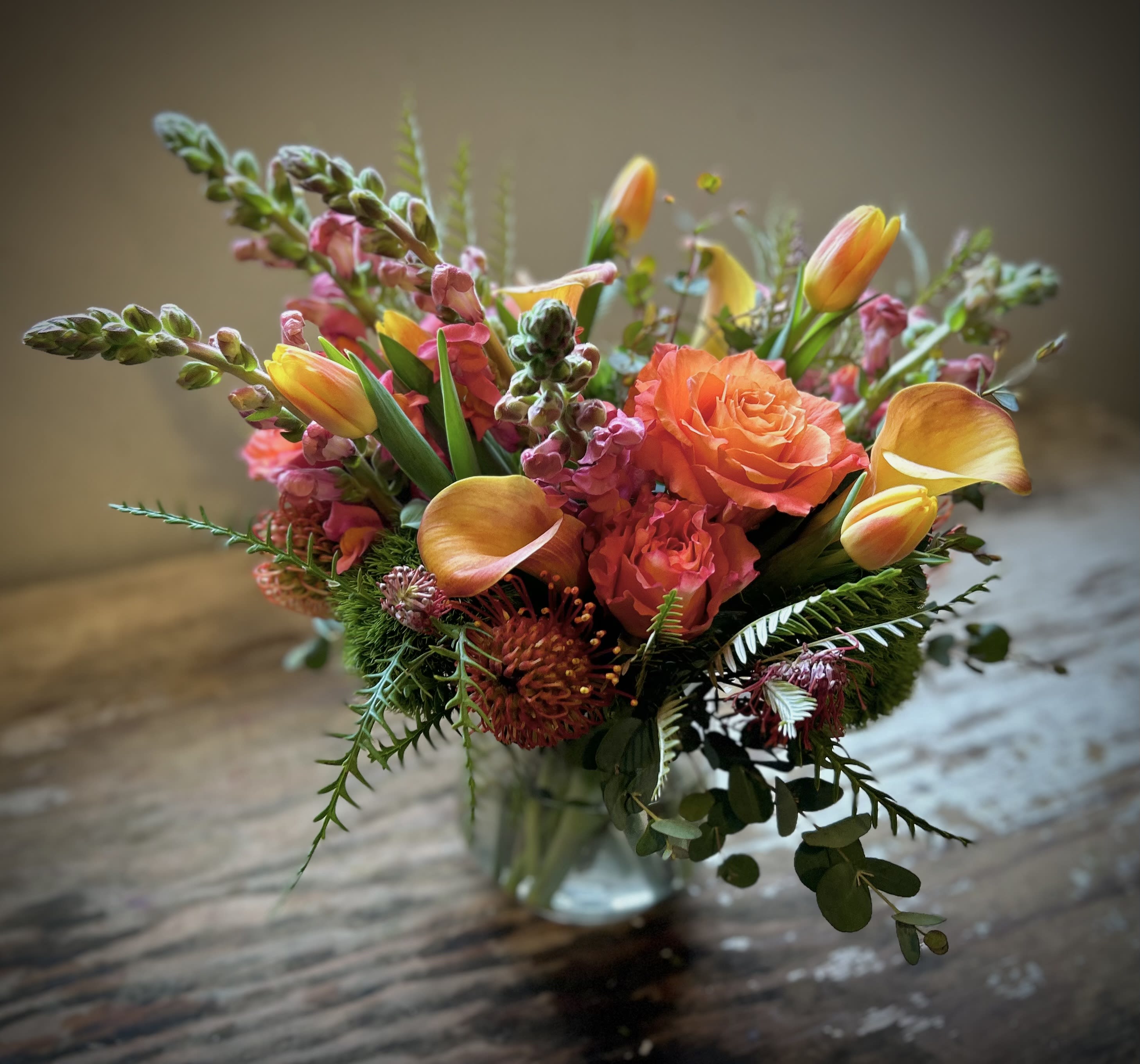 Little Miss Sunshine - Cheerful sunny colors gathered in a unique glass vase to brighten any room.