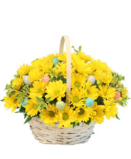 EASTER EGG-SPRESSION BASKET ARRANGEMENT  - EASTER EGG-SPRESSION BASKET ARRANGEMENT 