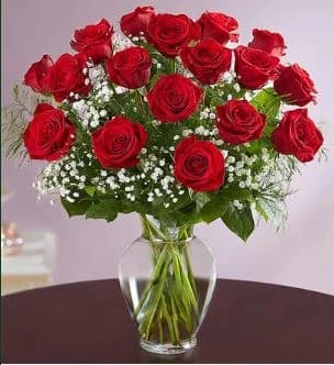 SPECIAL PRICED - THE ELEGANT RED ROSE BOUQUET - SPECIAL PRICING - Delight your loved one with our premium red roses are an elegant surprise for the one you can trust, the one you can turn to, the one you love with all your heart. Beautifully arranged by our expert florists with lush greenery inside a classic glass vase,12,18 or 24 radiant blooms are hand-delivered and ready to delight them for any romantic reason. (DELUXE 18ct SHOWN) Available in mixed colors on request. Just add your preference in the order details.