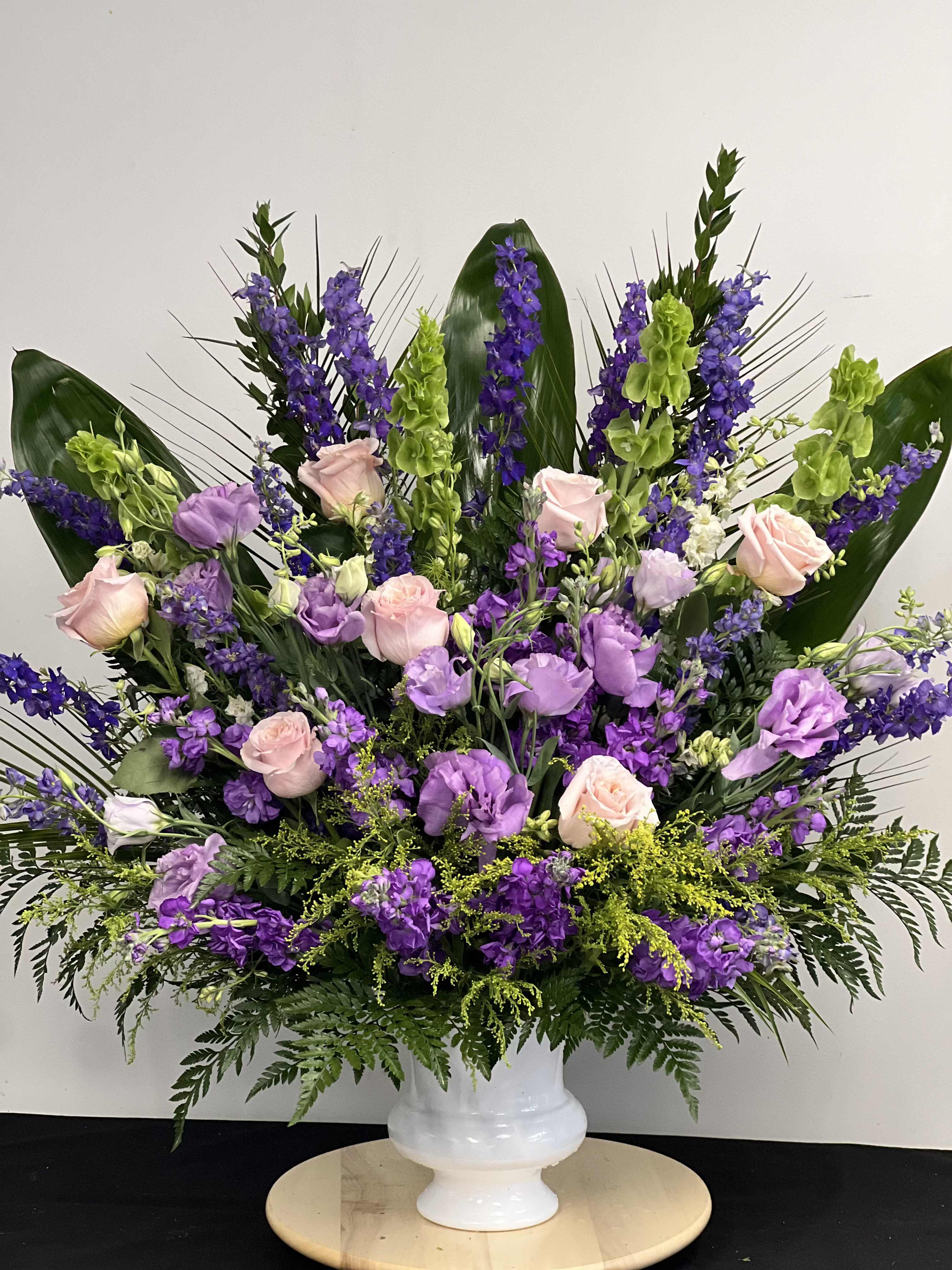 Lavender funeral tribut - : You deserve the best. Due to the unique nature of flowers, flowers may need to vary. If an item is unavailable, we will substitute product of equal or greater value. Every order is hand-delivered direct to the recipient.