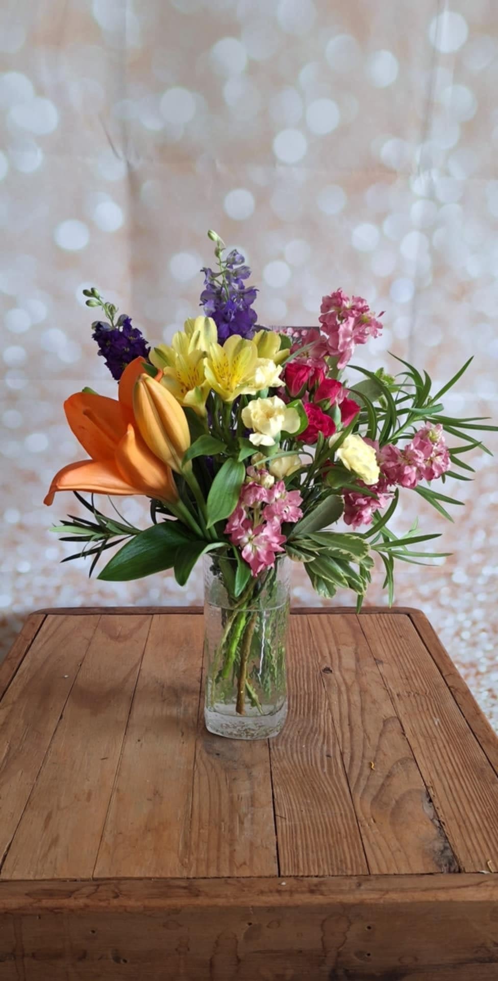 Awesome Anniversary - Show her how happy you are to have her in your life. A sparkling glass vase overflowing with favorite flowers for your forever-favorite girl.