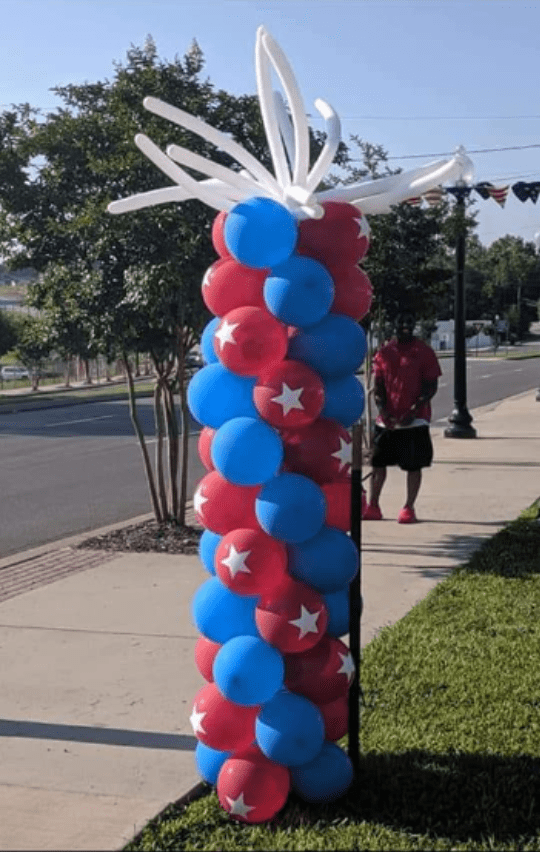  Star Burst Balloon Column  - Self standing balloon column, Starting at 6ft tall, can choose up to any 4 colors. a simple and effective way to draw attention. 