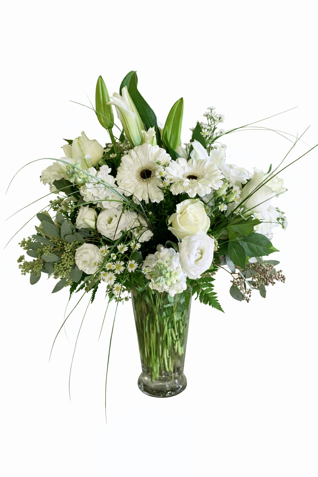 All white Beauty Bouquet - This Gorgeous  and elegant bouquet is a perfect way to express your sentiment. 