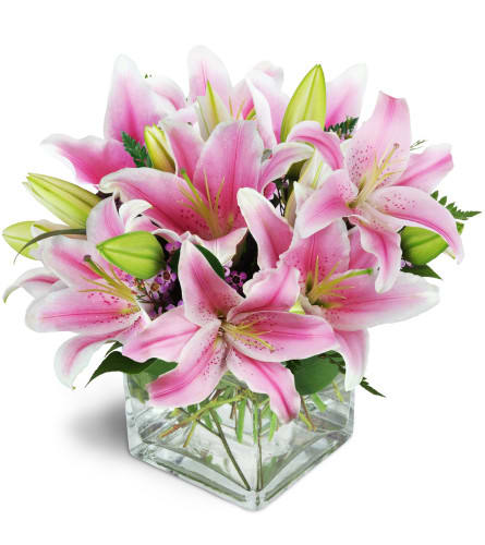 Ooh-La-La Lilies - This dramatic design features Oriental lilies. " Ooh-la-la!