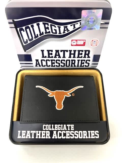 LONGHORN FANS- Brown Texas Longhorns Trifold Wallet - Featuring a faux leather design and larger capacity, this wallet has plenty of room for your cash and cards.