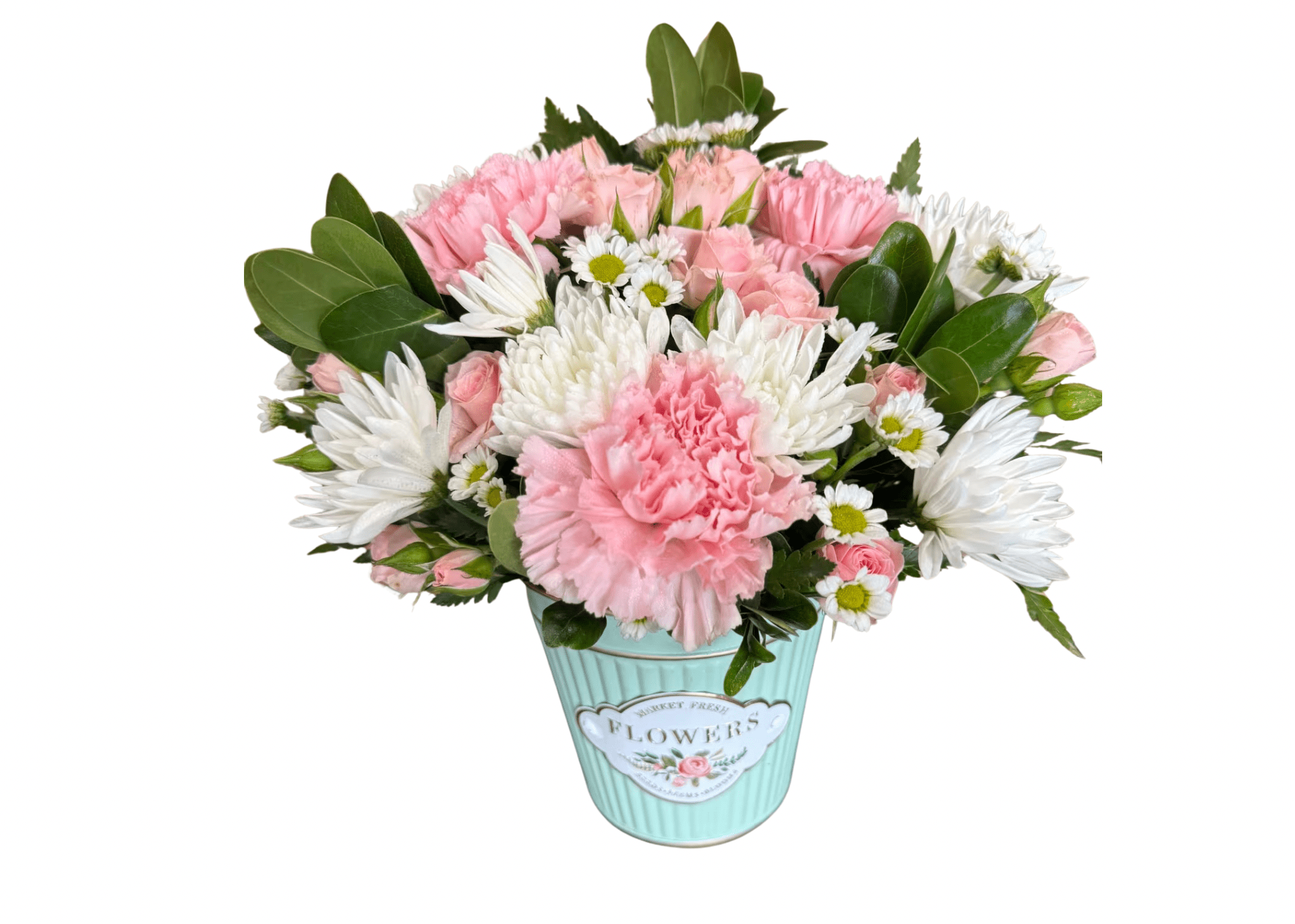 Flower Market  - Send some fresh &amp; cute flowers in this keepsake “flower market” container!