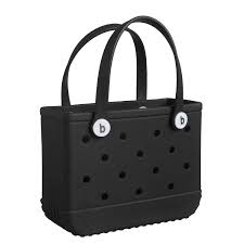Bogg Bag Bitty - L.B.D Black - Small but mighty. The Bitty Bogg Bag is our most compact tote—perfect for kids, snacks, small essentials, or even as a stylish lunch tote. It’s tip-proof, durable, and fully washable—just like our larger bags, but in a mini size made for quick trips and light hauls.  Great for Mommy &amp; Me moments or anyone who loves a grab-and-go option with serious charm.  Includes a small clear pouch for storing little essentials like keys, lip balm, or hand sanitizer.  Best for: Kids, lunches, snacks, small items, quick errands.