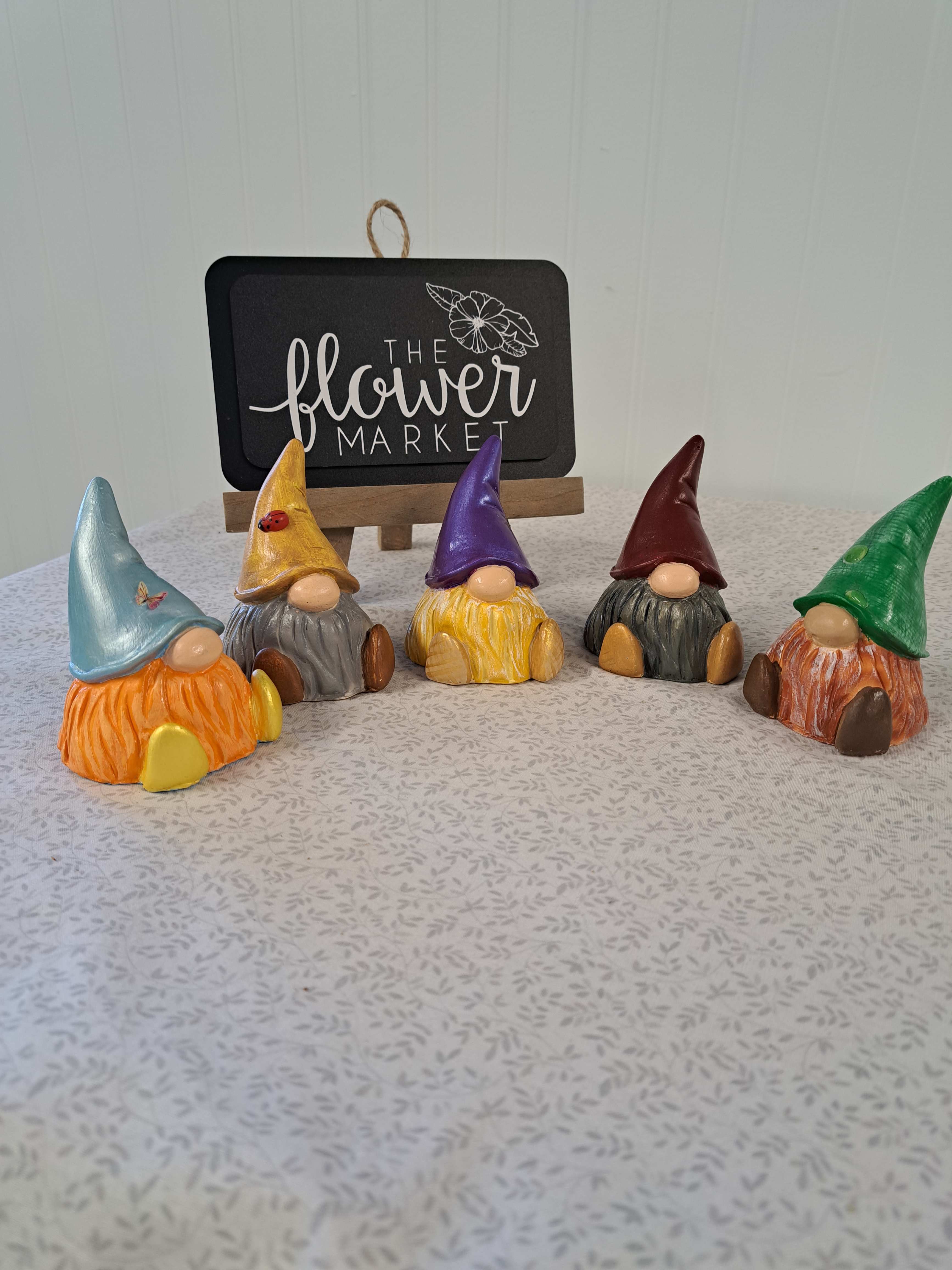 Alfred "Alfie" Gnome - He's a happy go lucky Gnome looking for a new home to call his own. Colors may vary.