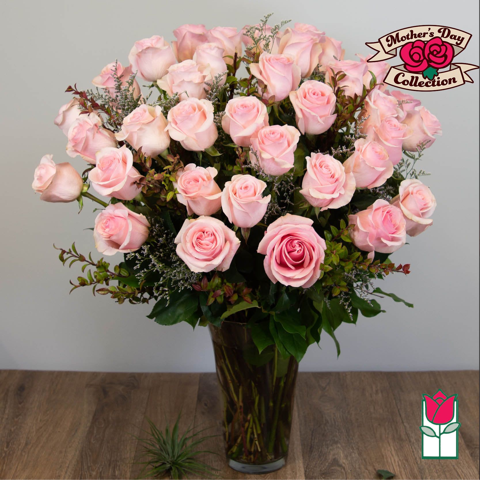 Beretania's 3 Doz. Extra Long Stem Pink Rose Bouquet (Pink Hue May Vary) - 3 Dozen Premium Extra Long Stem Pink Roses  Indulge in the timeless elegance of the Beretania Florist Premium Extra Long Stem Roses bouquet. Our exquisite bouquet features premium Ecuadorian extra-fancy roses, which are 30% larger than any other rose in the islands. Available in a classic glass vase with assorted foliage and filler flowers, this bouquet is the perfect gift for any occasion.  But our exceptional product is only half the story. At Beretania Florist, we pride ourselves on our professional and convenient delivery service. We carefully hand-deliver each bouquet to ensure it arrives at its destination in pristine condition. Our team is dedicated to providing the highest level of customer service, and we strive to exceed your expectations with every order.  And for added convenience, we offer the option to choose or upgrade the number of roses in your bouquet. Whether you prefer a classic one dozen, a stunning one and a half dozen, a grand two dozen, or an opulent three dozen, we have the perfect bouquet for you.  Trust Beretania Florist to deliver the highest quality roses and the best service in the Honolulu area.