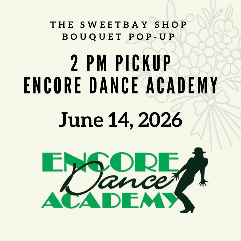Encore Encore Dance Academy Recital Bouquet-  2pm Pickup at RMHS - 2PM SHOW PRE-ORDER BOUQUETS AND PICK UP AT READING MEMORIAL HIGH SCHOOL ON DAY OF EVENT.  Pre-order you recital bouquets for the Encore Dance Academy recital at RMHS. Please visit the Sweetbay booth at RMHS 15-20 minutes before each performance to pick up your bouquet. Each bouquet will be wrapped in paper, cellophane with a ribbon.  PLEASE NOTE:  You have to select 6/13 as your pickup date, BUT the pickup date will actually be 6/14 at RMHS.  Our system doesn't allow for Sunday pickups.  Each bouquet is a cheerful mix of spring and summer blooms, wrapped up and ready to make them smile big after the big show. 