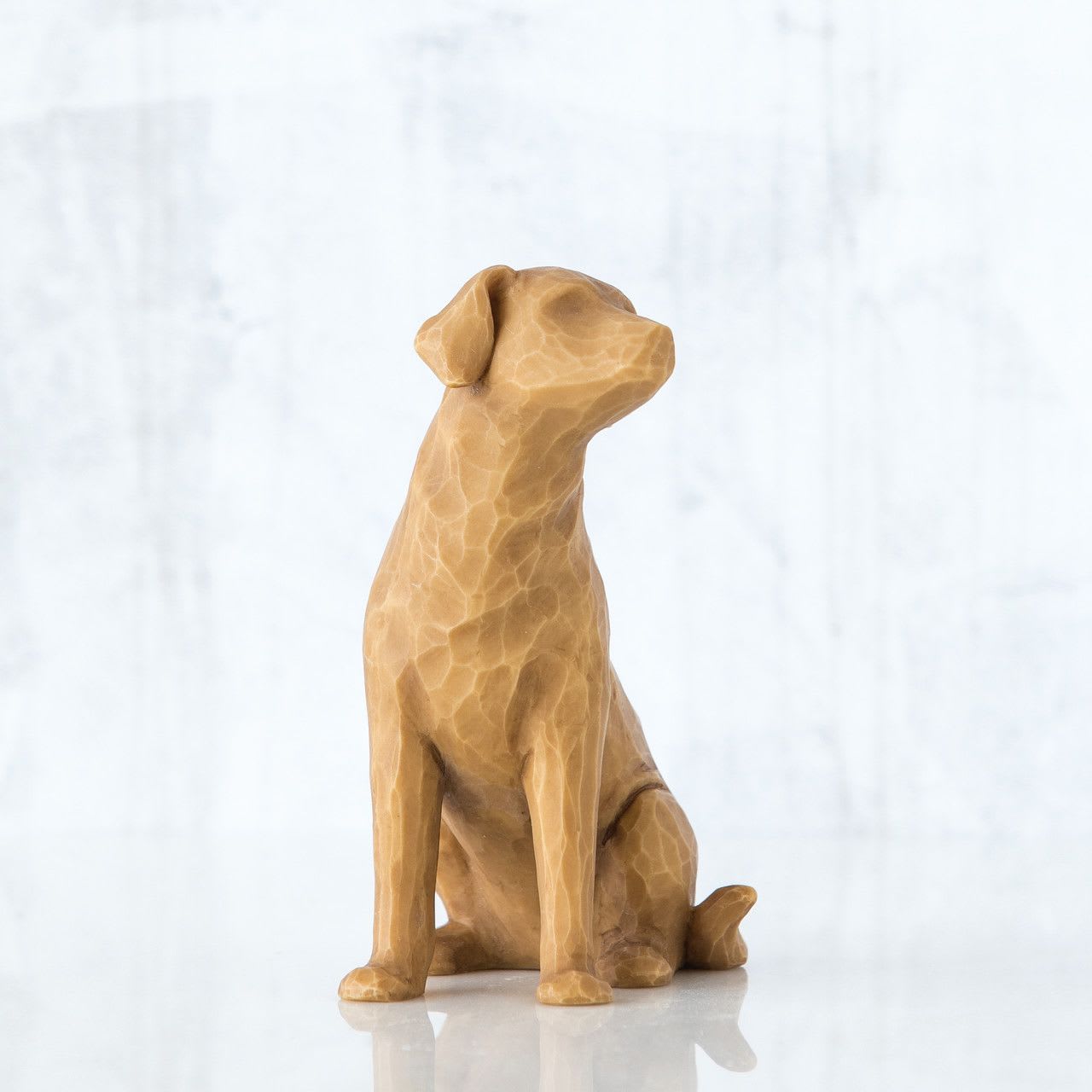 Love My Dog Willow Tree Figurine (light) - Dog and Cat figures work well with other family pieces to create Family Groupings.
