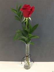 Single Rose Vase - One beautiful rose in a vase