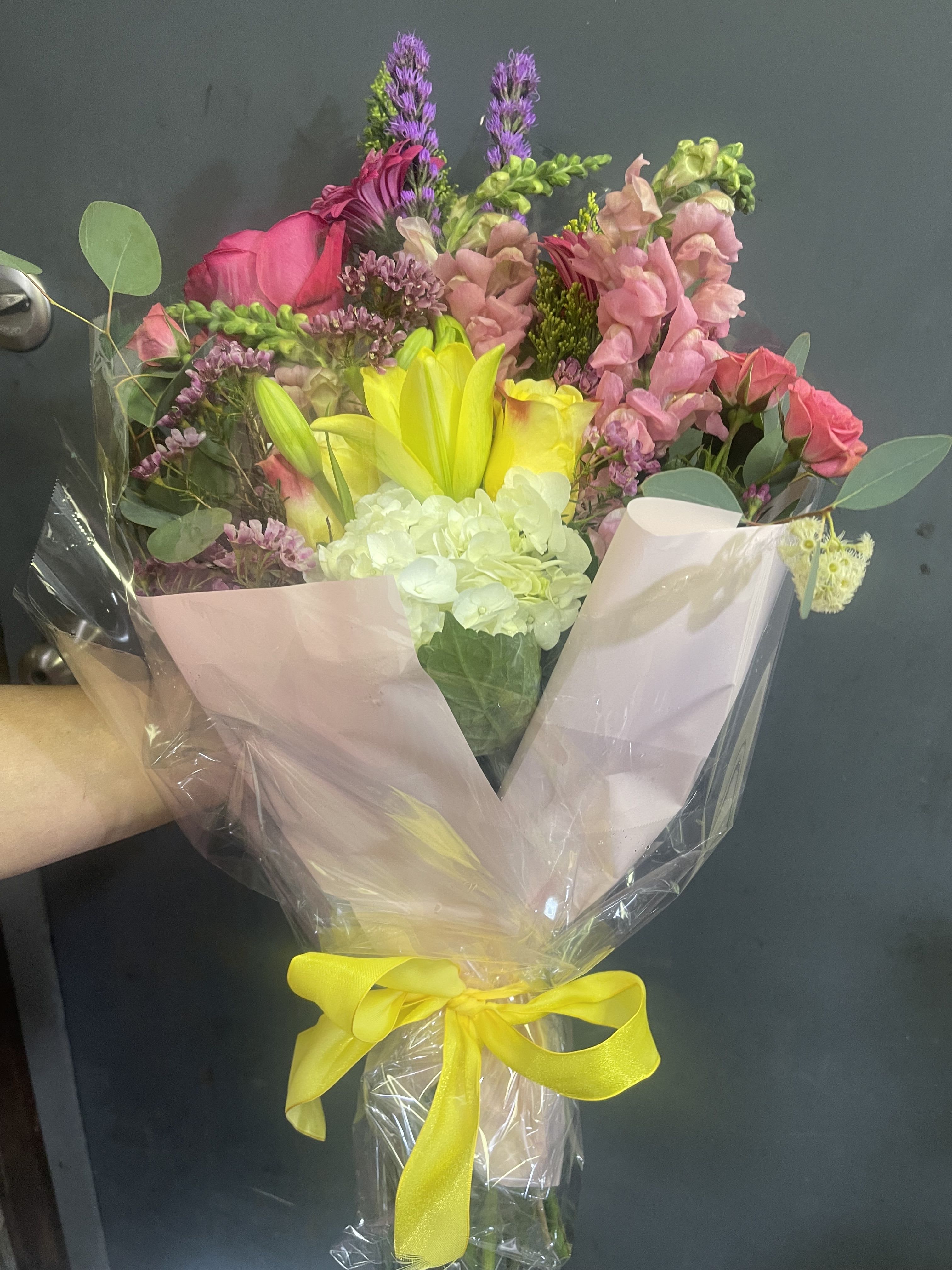 Hand Tied Bouquet of Spring - Spring flowers in hand tied bouquet