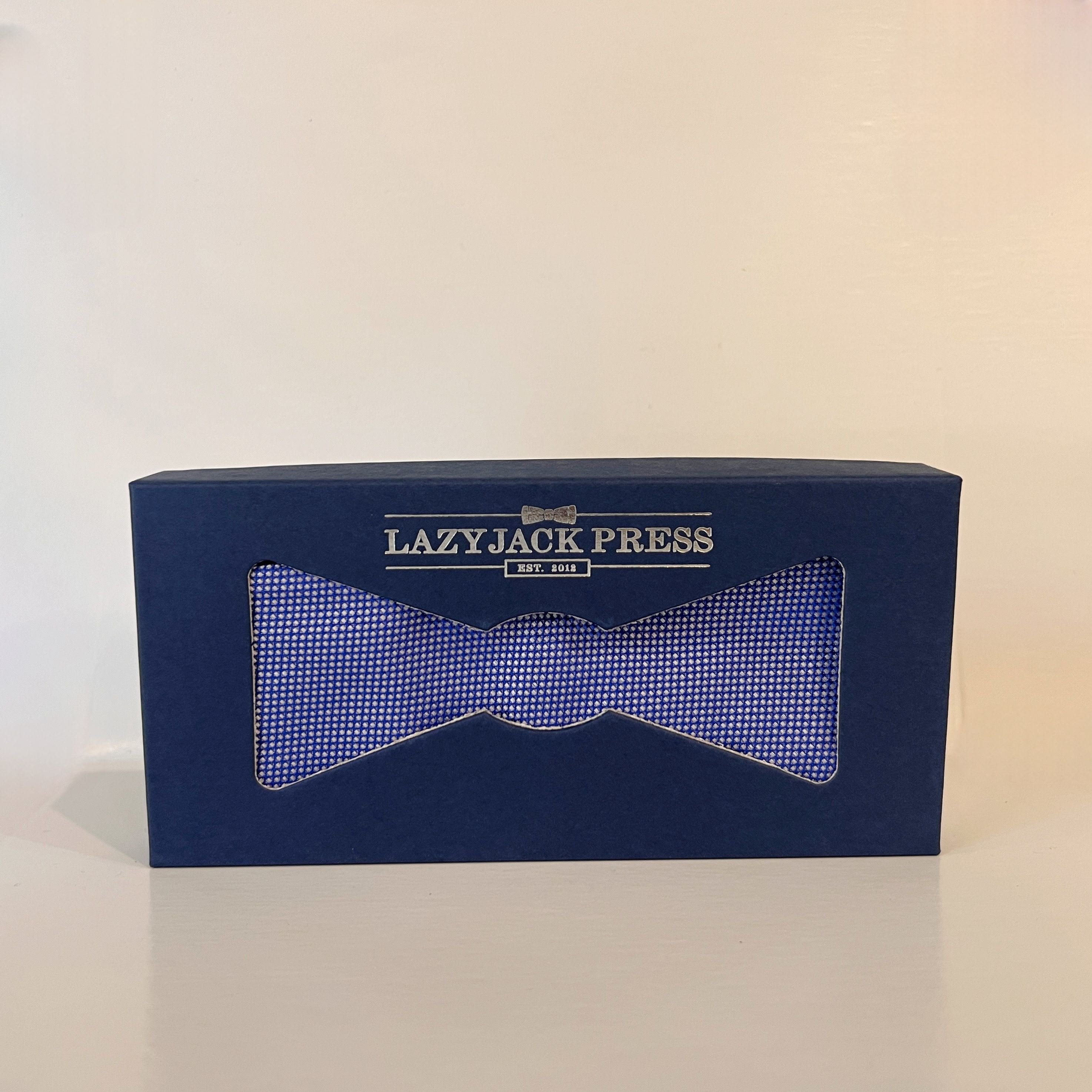 Bow Tie with Blue Pattern - Lazyjack Press Bow Tie with Blue Pattern