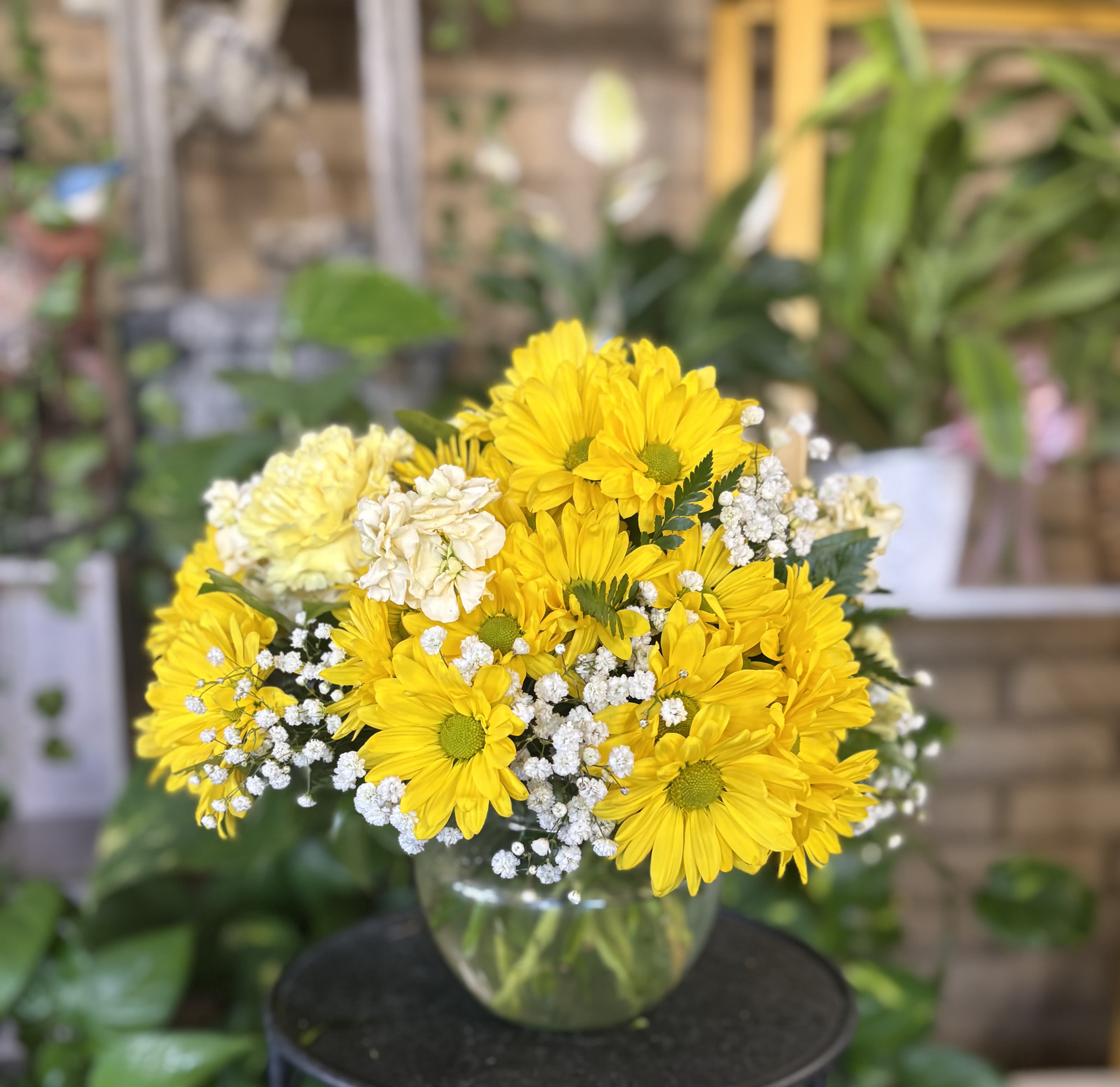 Yellow Bowl  - Fresh floral in bowl 