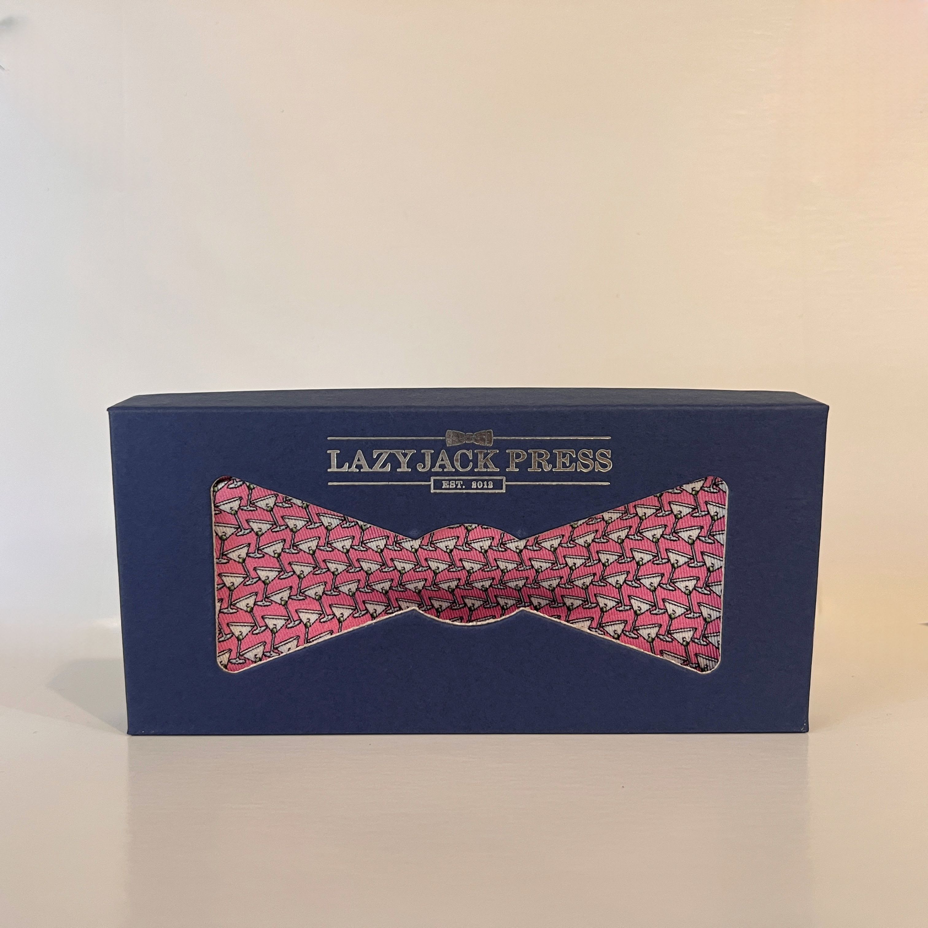 Bow Tie with Martini Glass Pattern  - Lazyjack Press Bowtie with Martini Glass Pattern.