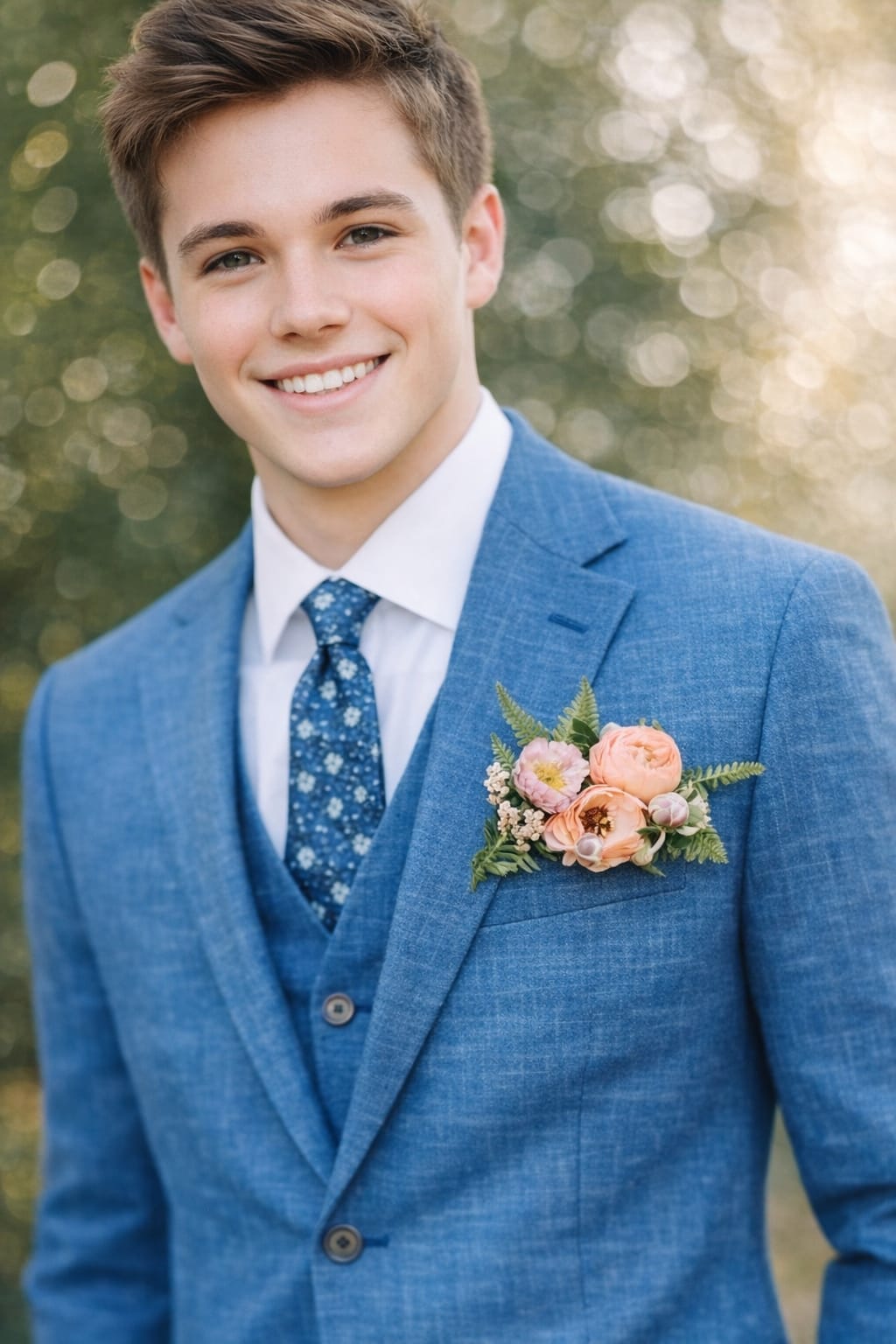 Pocket Boutonnière (Requires 48 Hour Notice) - Discover stylish prom pocket boutonnières – the perfect accessory to complement any prom ensemble, find the perfect boutonnière to suit your style and make a statement on prom night.  Please type color scheme in the instruction box. 
