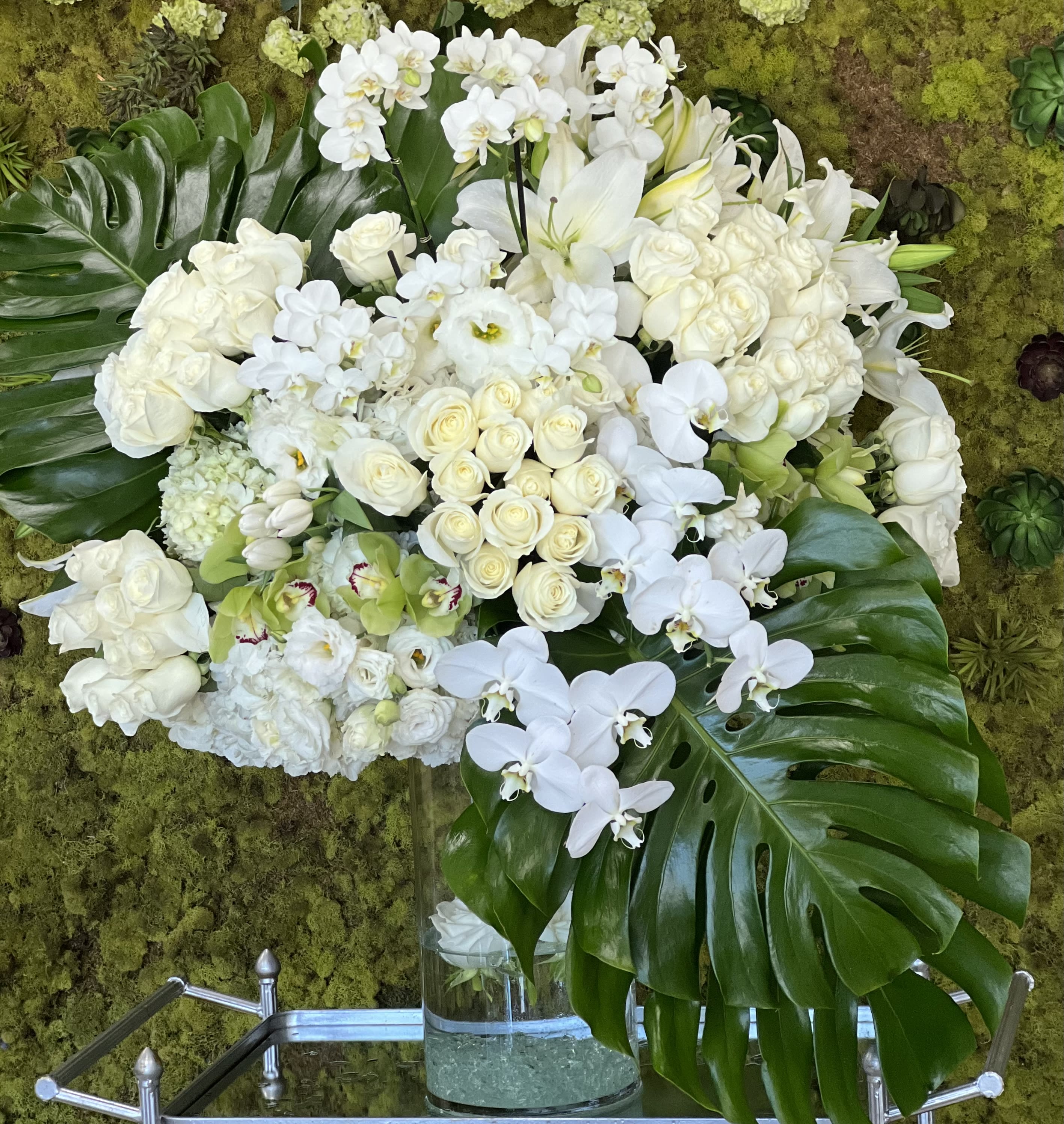 Persian Lee - Tall arrangement  mix flowers 