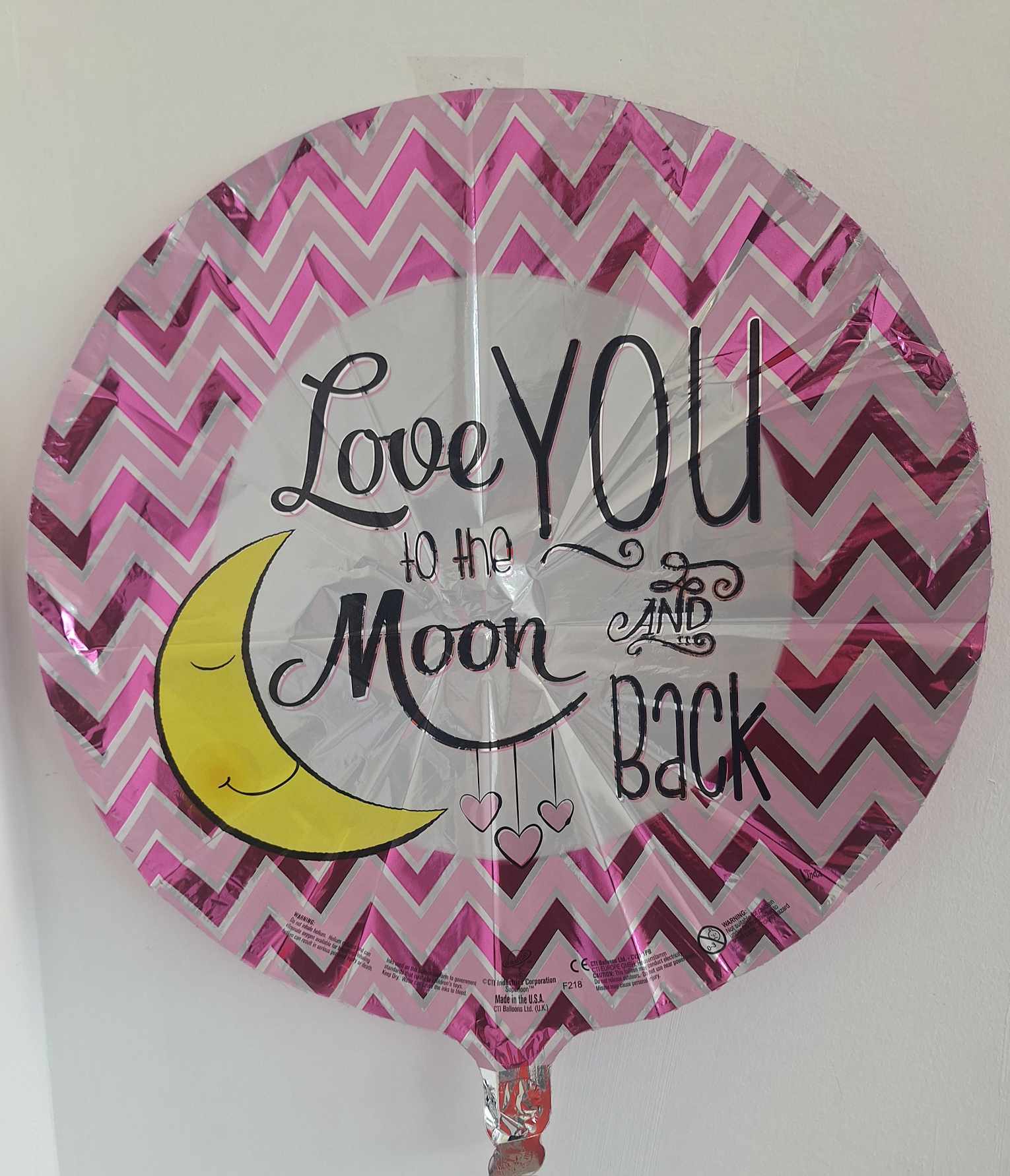 Love You to the Moon Mylar Balloon (226) - 18in mylar can be added to any balloon bouquet, stuffed animal, mug, box of chocolates, or floral arrangement