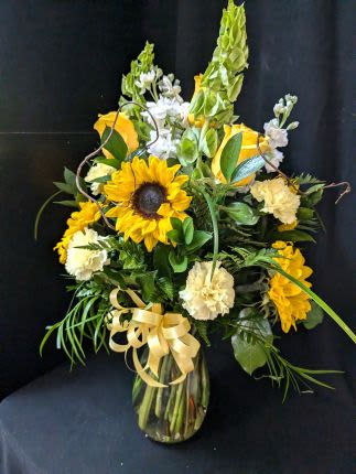 Bright, bright bright Sunshiny Day - Shades of yellow showcasing sunflowers for their sunny day!