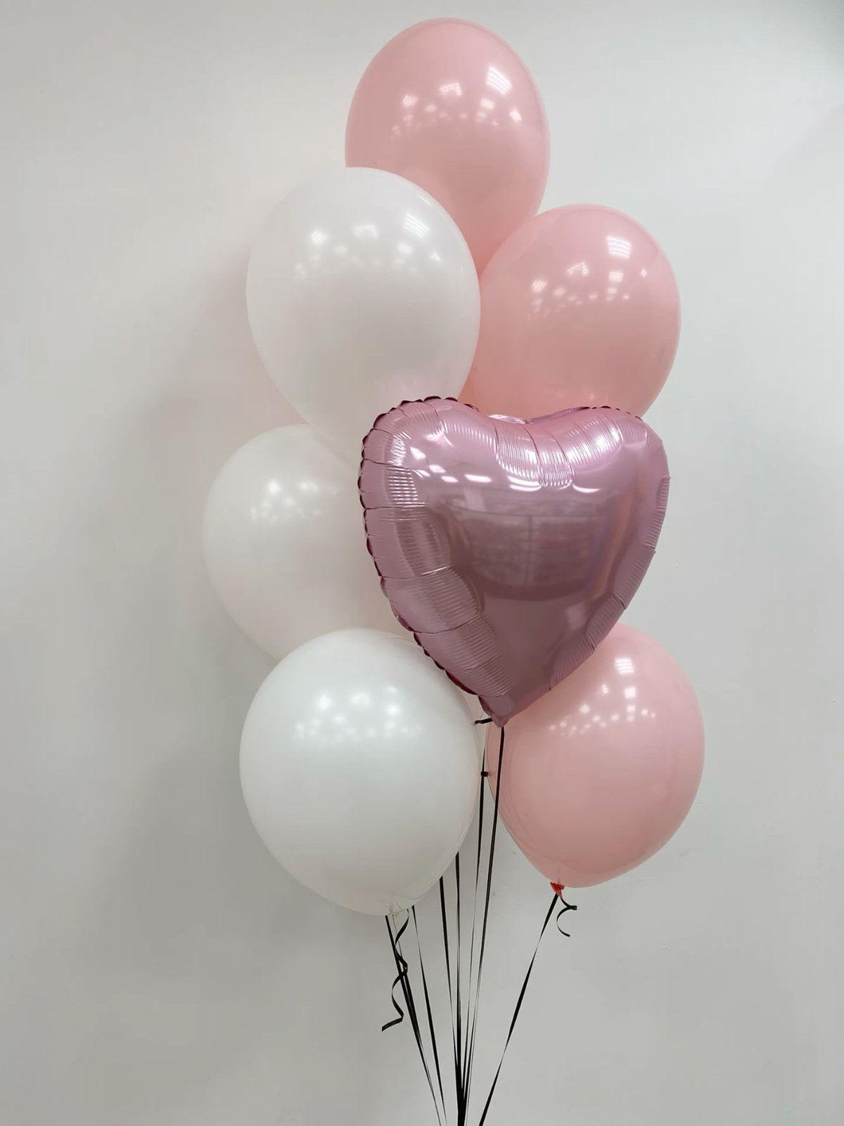 250 mix - 6 mix latex balloons 1 mylar balloon + weight