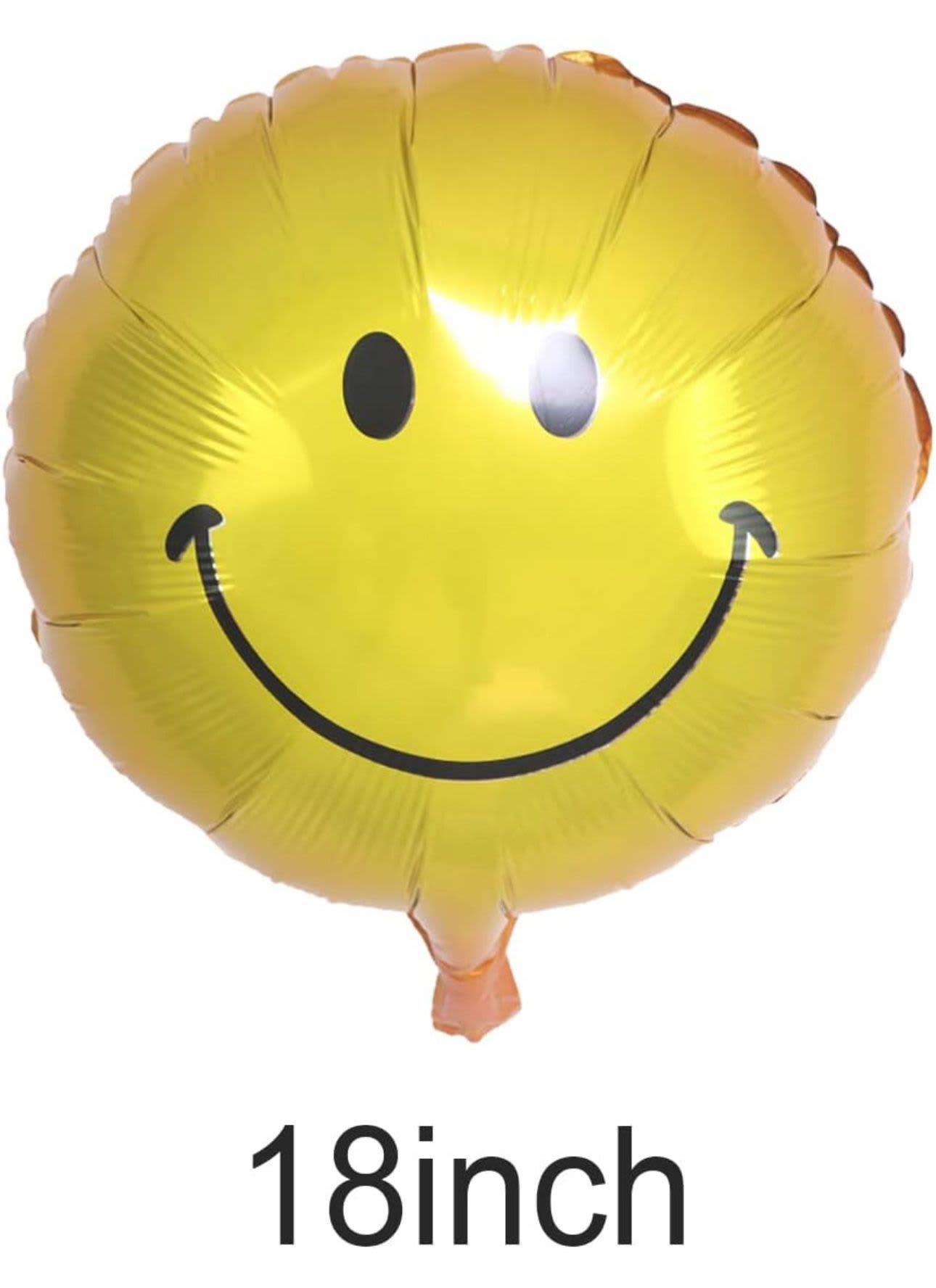 Happy face balloon - Hilum filled 18 inch mylar balloon