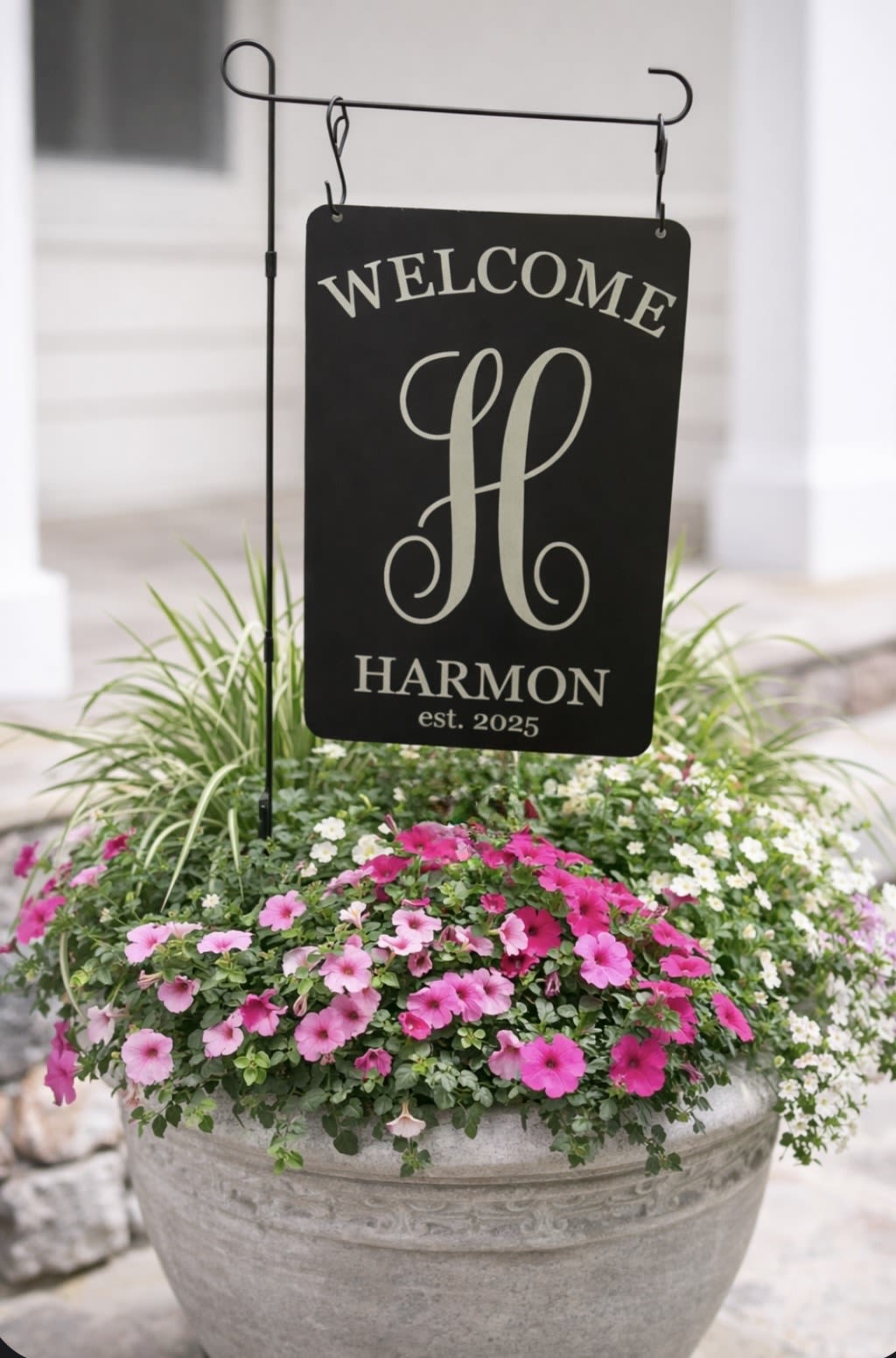 Customized Metal Garden Sign  - Made of Anodized Rust Resistant Aluminum personalized with your name. Perfect for any occasion. 