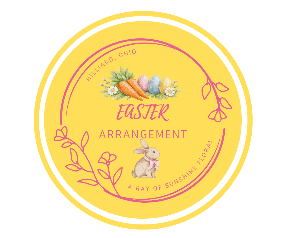 Easter Sunshine Arrangement - Celebrate Easter with a bright, cheerful arrangement designed to capture the freshness and joy of the season.  Our Easter Sunshine Arrangement features a soft, uplifting blend of seasonal blooms in pastel and vibrant tones… bringing together warmth, color, and a sense of renewal. Designed fresh in our Hilliard studio, this arrangement is perfect for Easter gatherings, gifting, or adding a beautiful spring touch to your home.  Each arrangement is uniquely designed using the freshest available flowers… colors and blooms may vary while maintaining the overall light, joyful Easter style.  Local pickup and delivery available in Hilliard and surrounding areas.