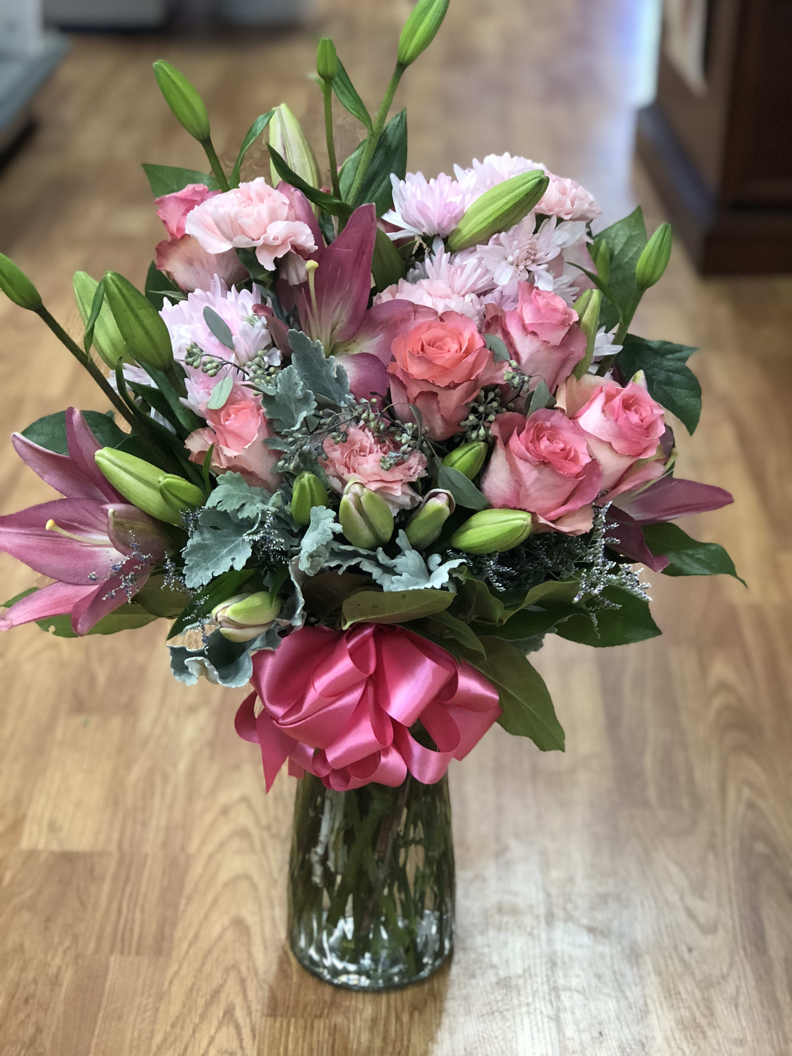Beautiful in pink - Just a simple pink arrangement 