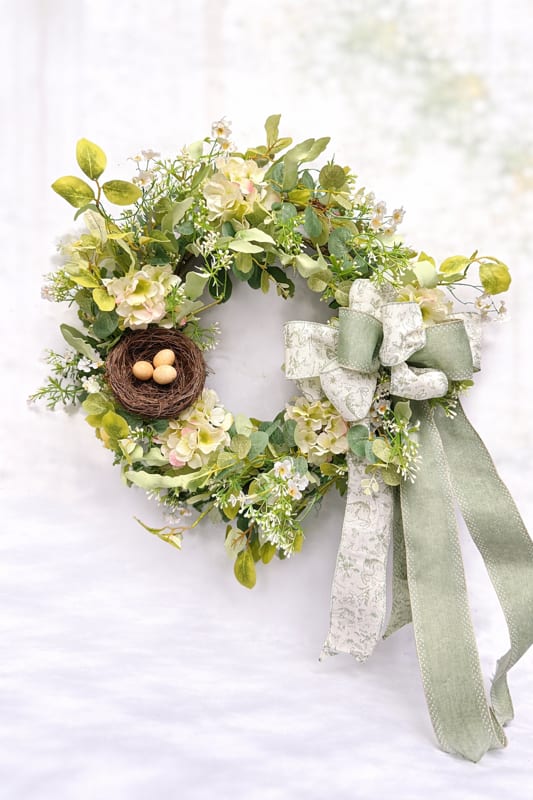 Springtime nest Wreath - A great faux Spring time wreath ,great for any wall or door in your home!