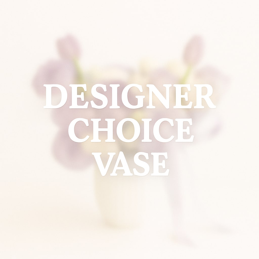 Designer Choice Vase - Our Designer’s Choice Vase offers a one-of-a-kind floral arrangement, expertly crafted by our designers using the freshest seasonal blooms and a palette chosen to create a harmonious, stunning display. While the flower and color selection is left to the designer’s expertise, customers are welcome to include special instructions or preferences on the color of the flowers, ensuring a personal touch tailored to your needs.  Perfect for any occasion, this bespoke creation guarantees a unique and memorable floral experience every time!