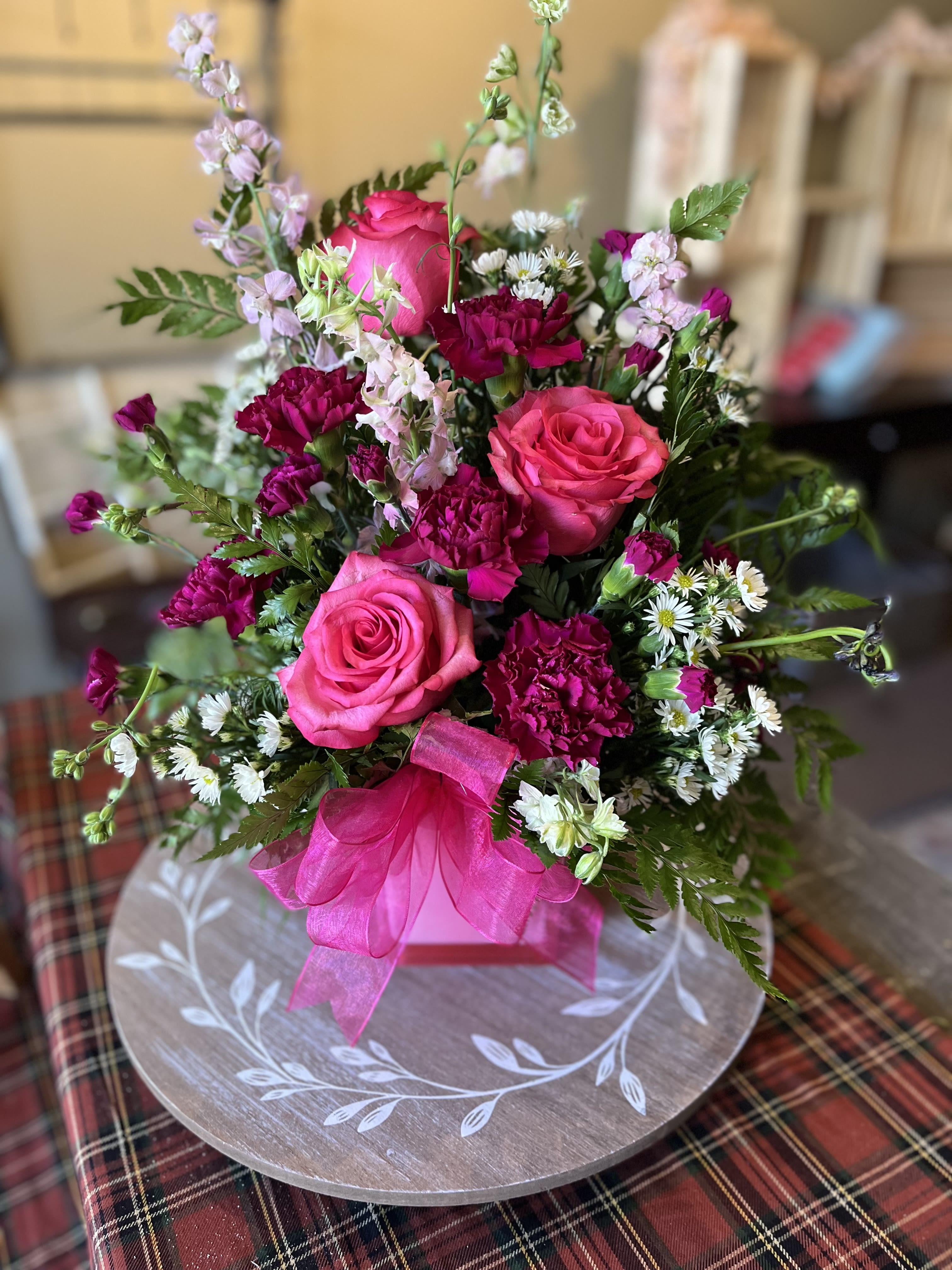 Pretty in Pink - Pretty pink arrangement will be sure to make anyone smile.