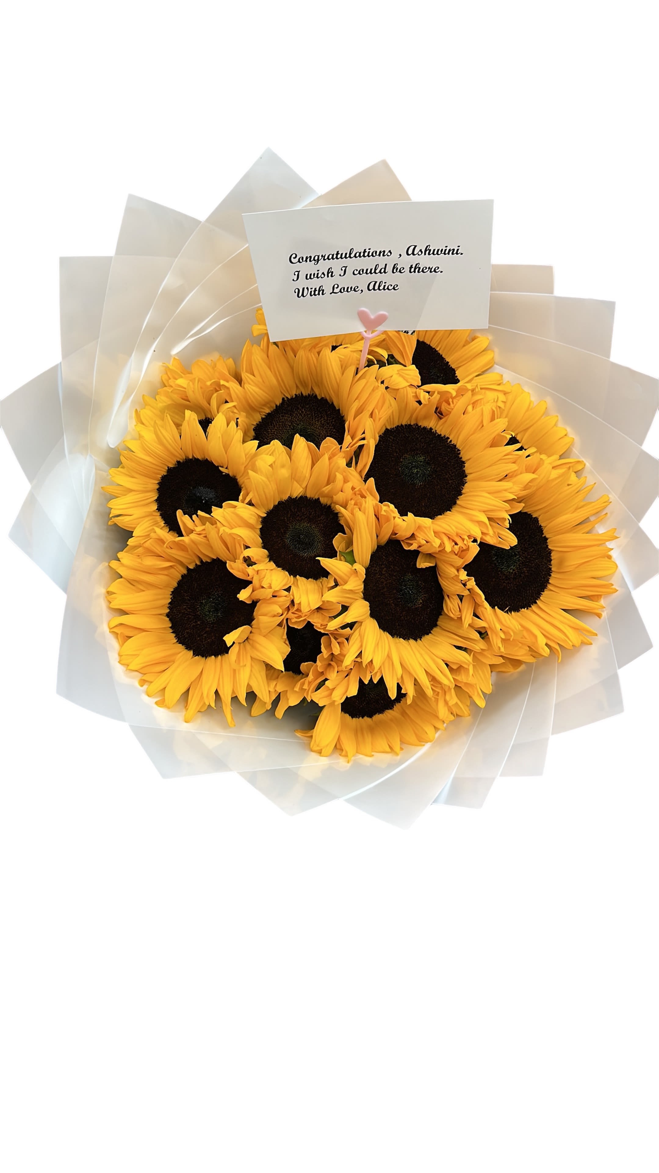 15 sunflowers  - 15 sunflowers bouquet for a birthday 