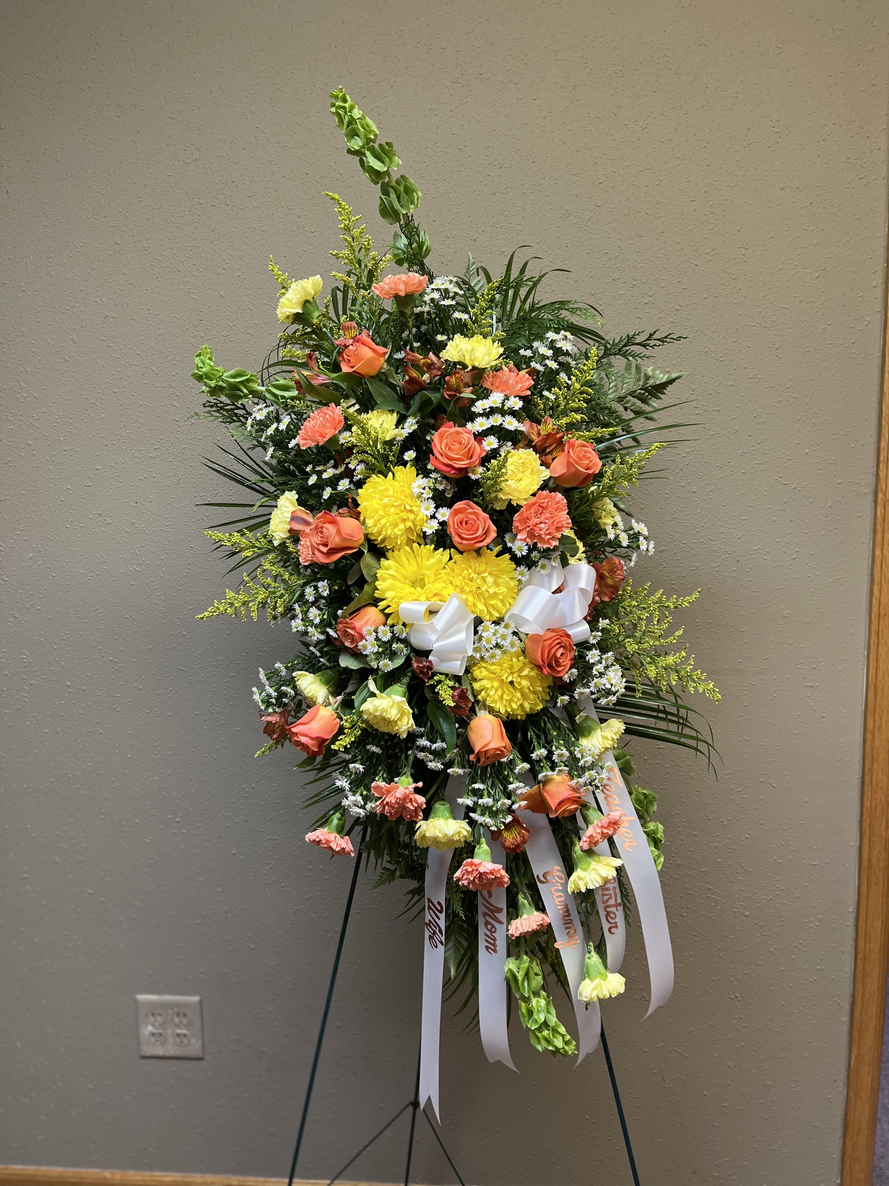 Standing Spray- Nora - Colors and flowers may vary based upon availability.