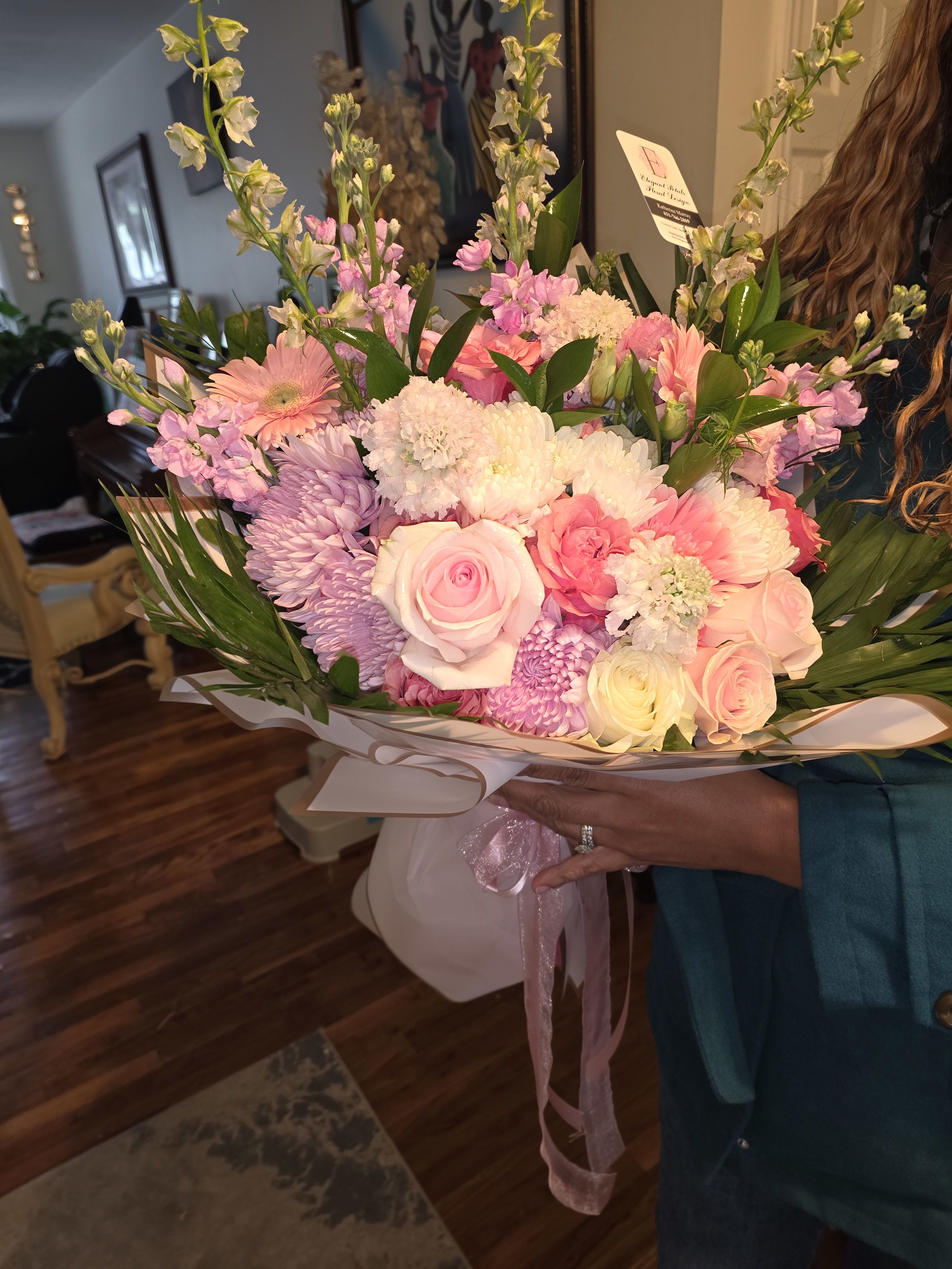 Korean wrapped large custom bouquet - can be made as shown, or customized.