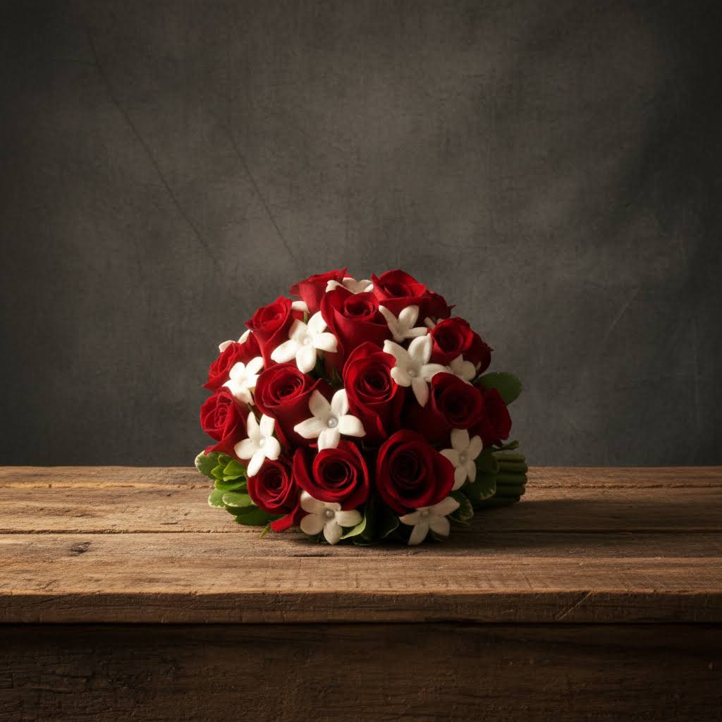 Bouquets Wedding RED &amp; WHITE CALL FOR PRICING - All Wedding Work &amp; Estimates Are Done In The Shop With A Consultation By Appointment Only. 