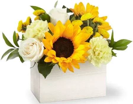 Sweet as Lemonade - This sunny bouquet is perfect for the sweetest person you know! Inspired by the warm weather favorite, our Sweet as Lemonade™ Bouquet is crafted with sunflowers, roses and carnations  and delivered right to them. 