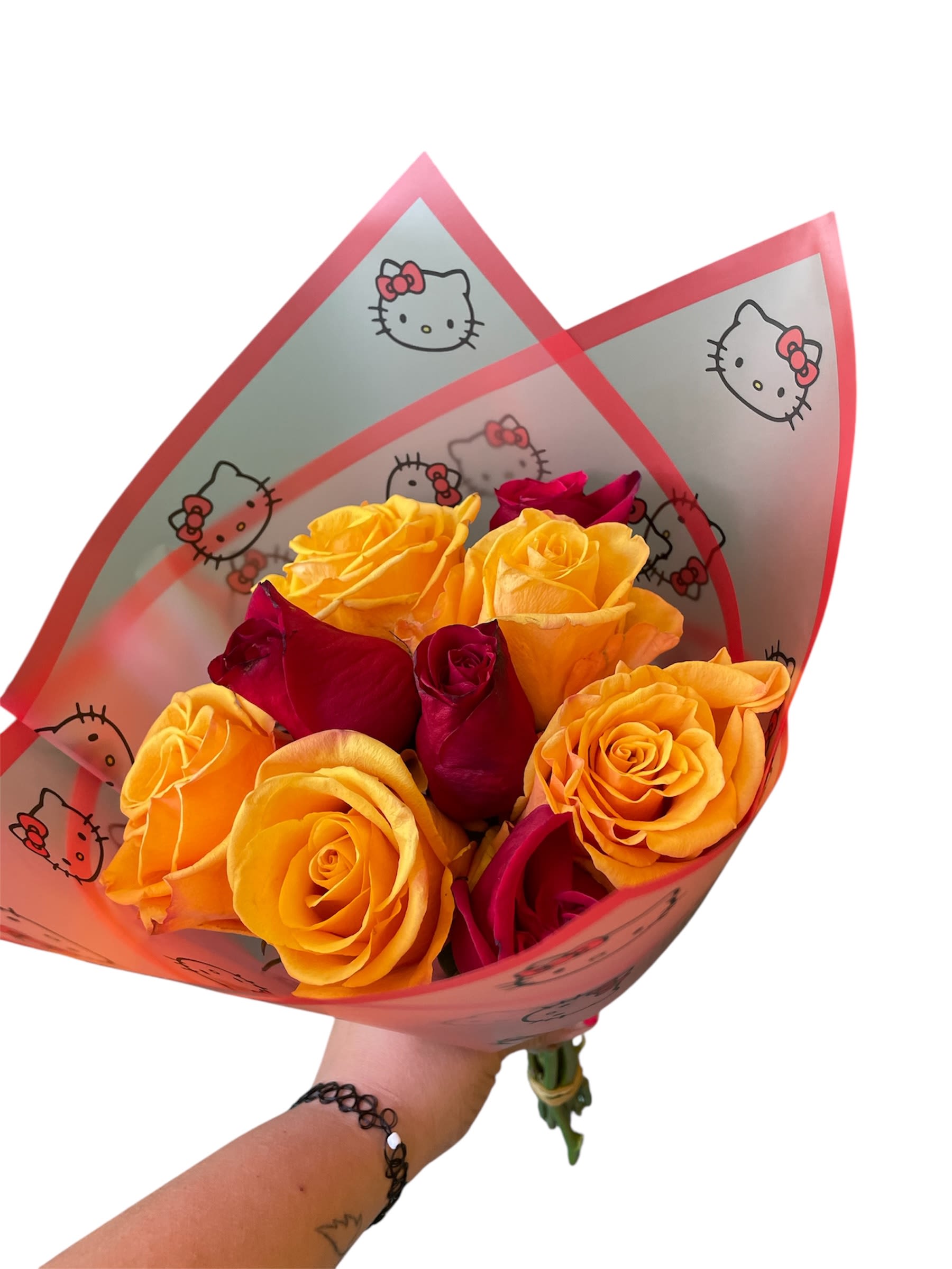 Kitty Bouquet - 30 stem will be wrapped in beautiful Korean paper and tied with a ribbon butterfly will be added as decoration