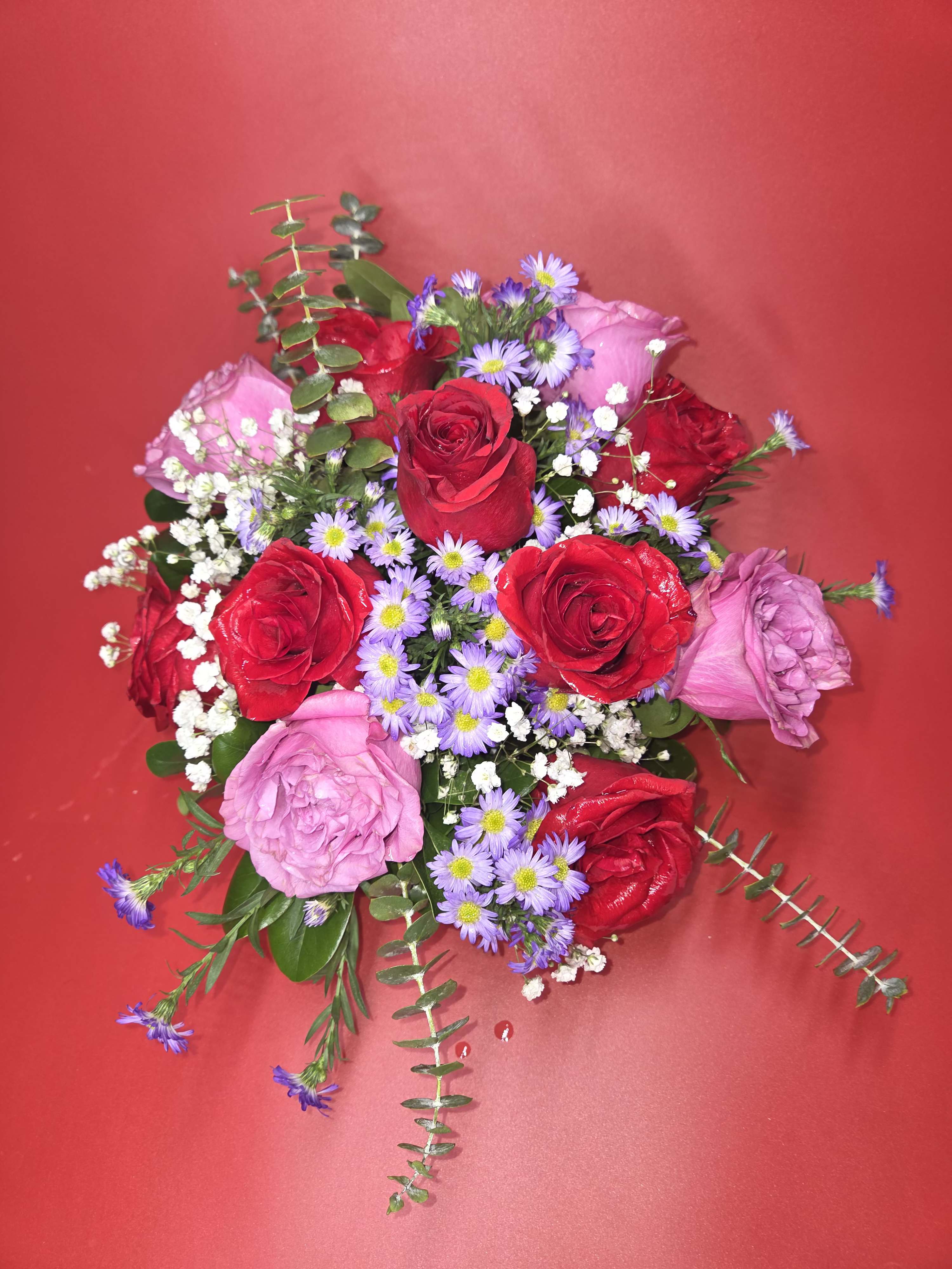Garden of Love - Red and purple roses. 