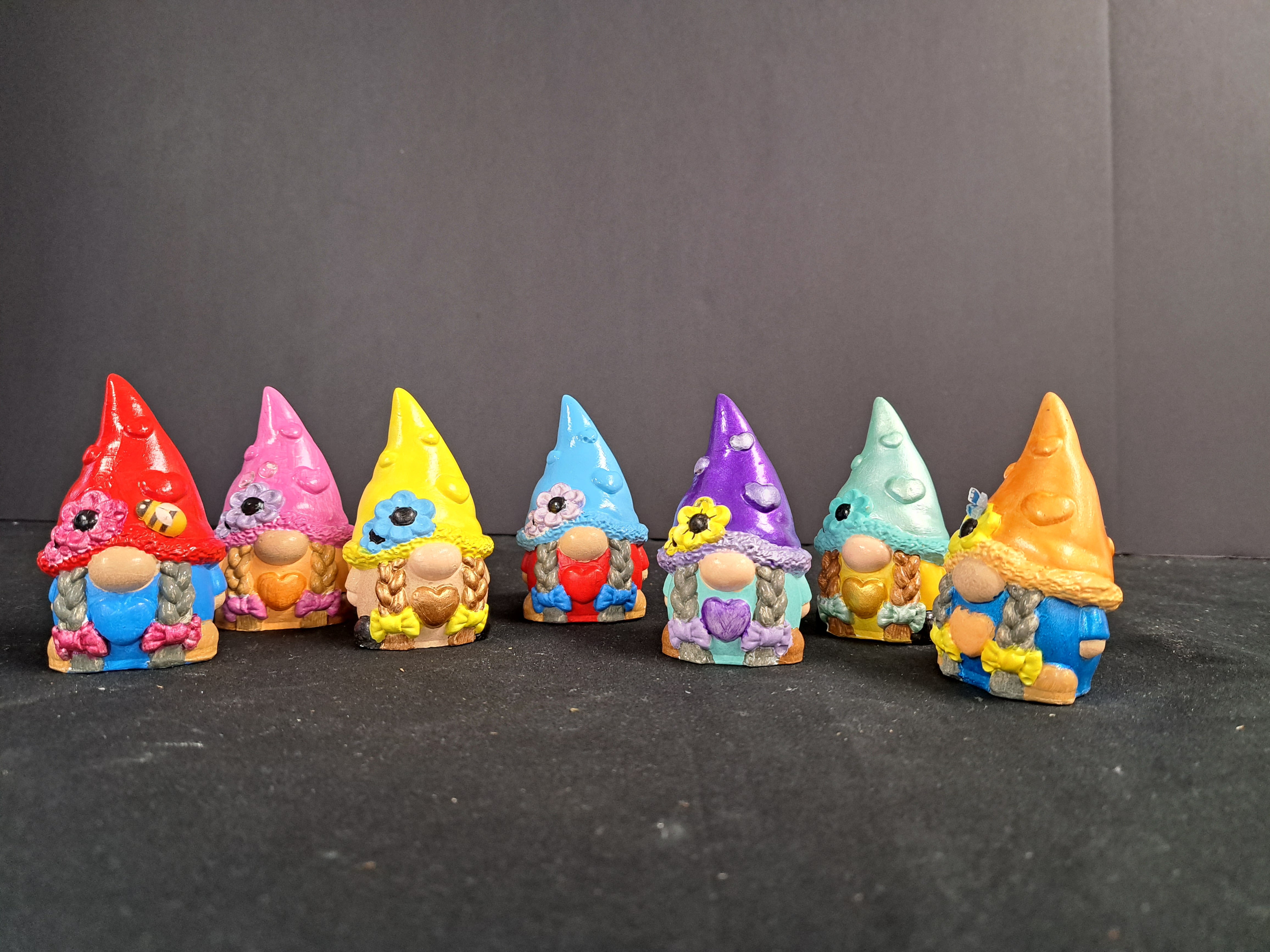 Suzzie Q Gnome - This cute little gnome has been a joy to create. She has a fun personality a must have for any gnome collection.