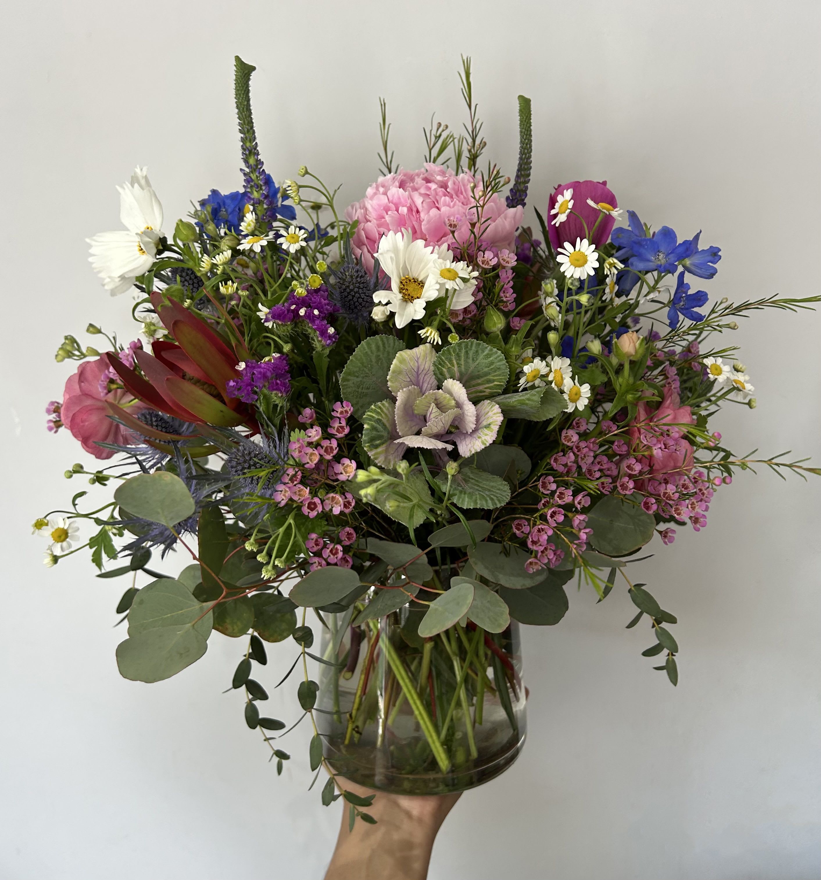 Peony Meadow  - Seasonal wild native flowers arranged into a vase with fillers and greens. (NOT CAT-FRIENDLY)