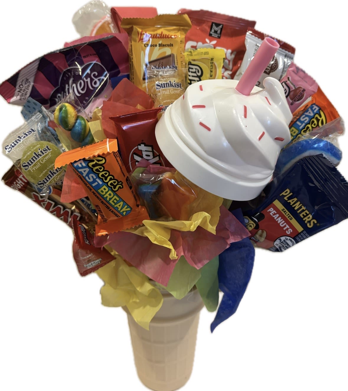 Sweet On You Candy Bouquet - A fun novelty assortment of candies in an adorable ice cream cone thermos!