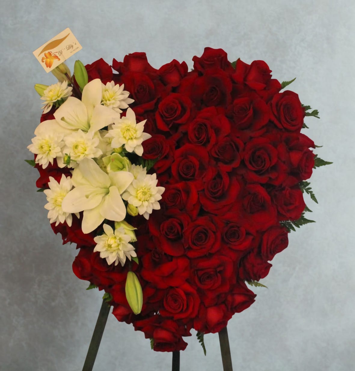 Love Radiance - A beautiful all red heart with a touch of white.